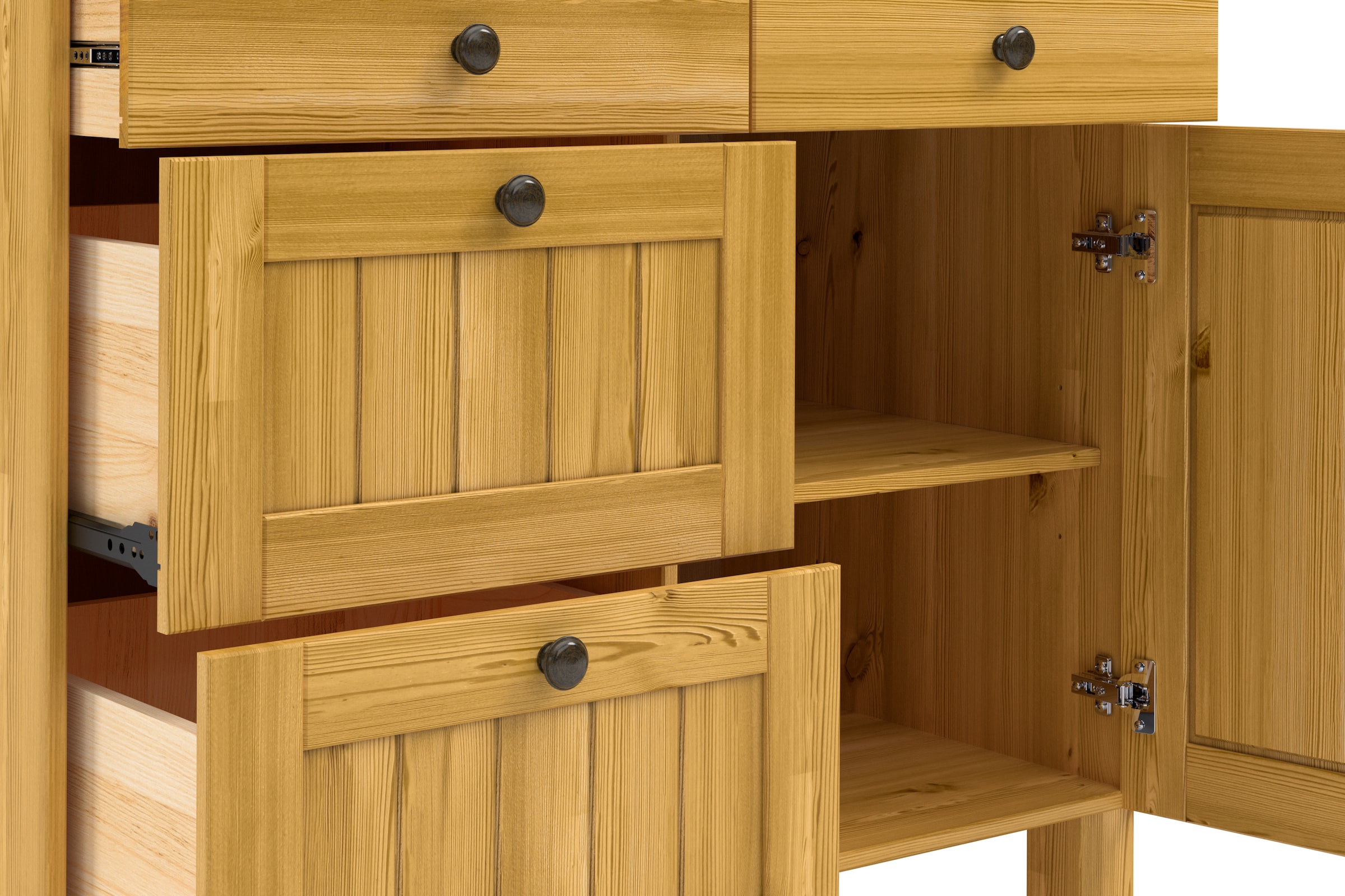 Home affaire Unterschrank »Alby2«, Mit Metallgriffen, Breite 100 cm