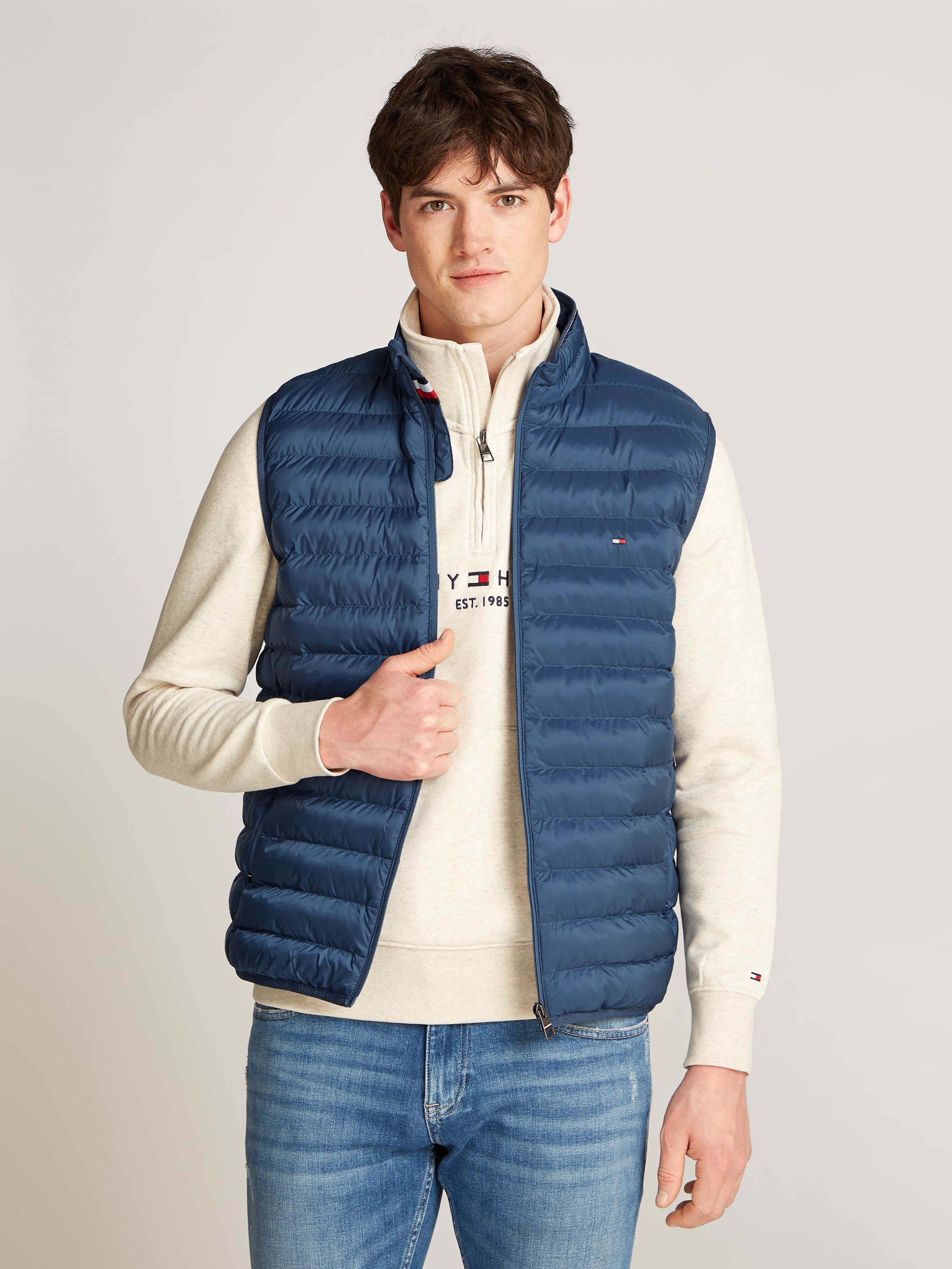 Steppweste »PACKABLE RECYCLED VEST«, mit Tommy Hilfiger Logostickerei