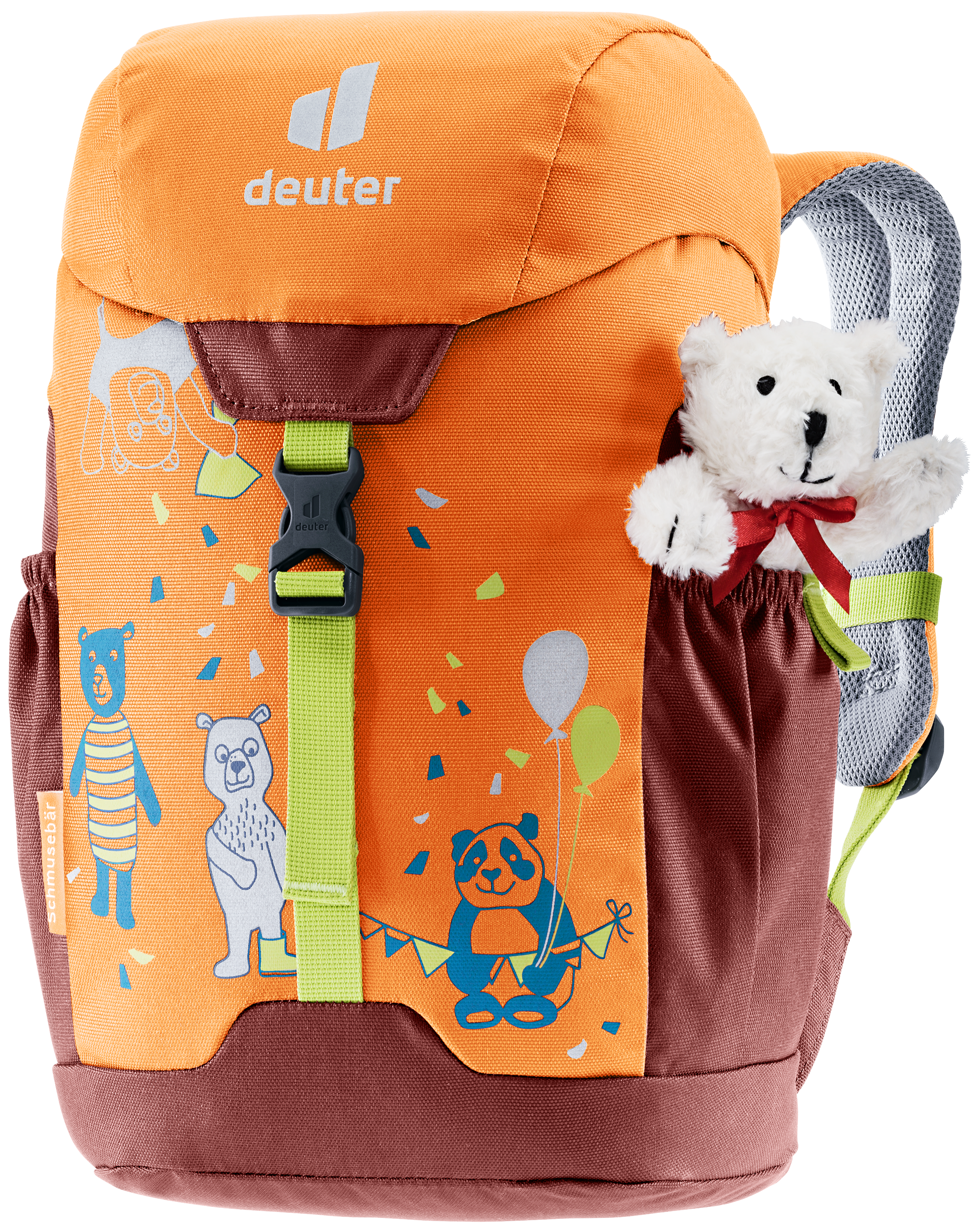 Deuter Kinderrucksack »SCHMUSEBÄR 8 L« Reflektoren für Kinder in orange
