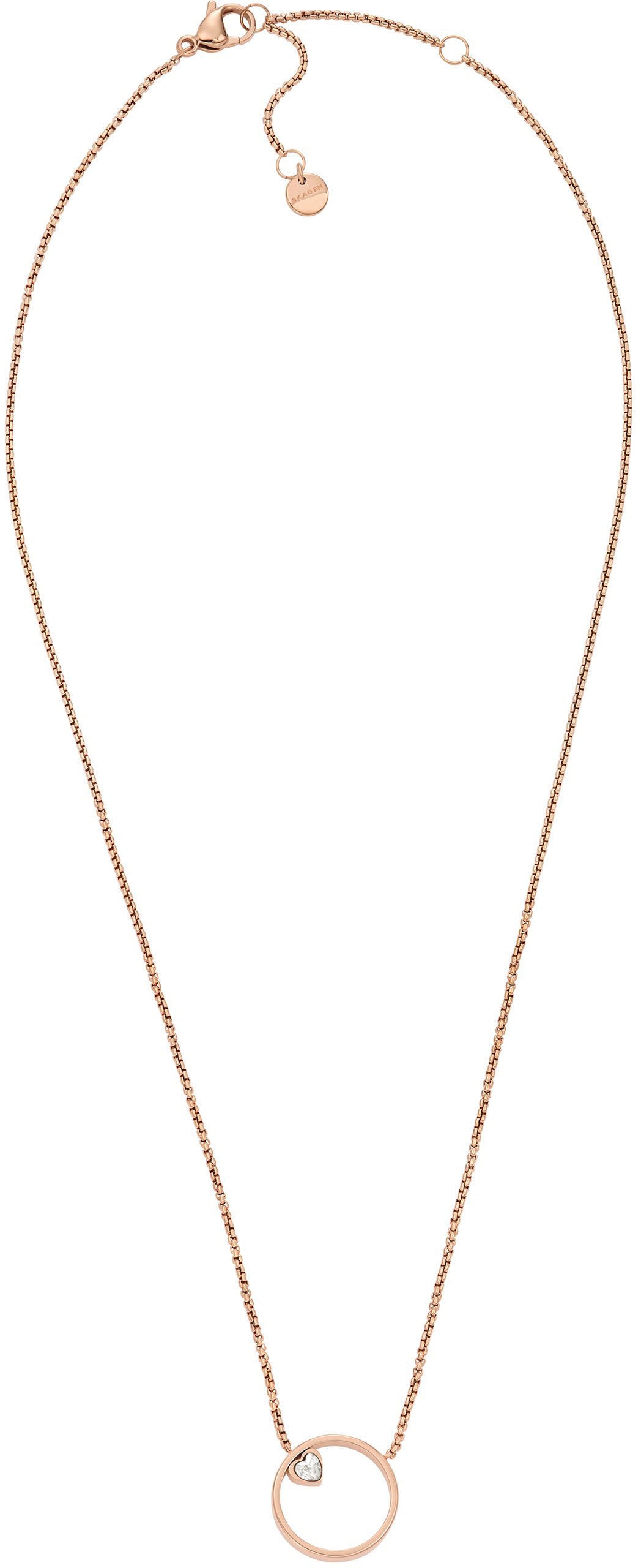Skagen Ohrring und Ketten Set »Schmuck X BUP GLITZ HEART HERZ, SKJB1014SET, KARIANA, SKJB1018SET«, (Set, 3 tlg.), mit Zirkonia (synth.) oder Glasstein