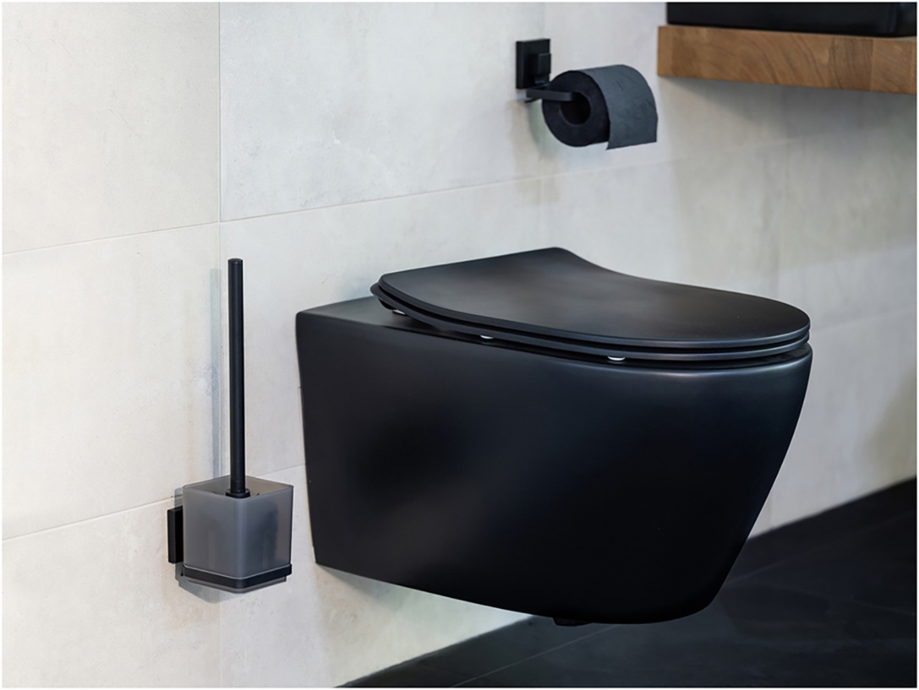 WENKO Toilettenpapierhalter »Vacuum-Loc® Modell Quadro«, aus Edelstahl, Befestigen ohne Bohren