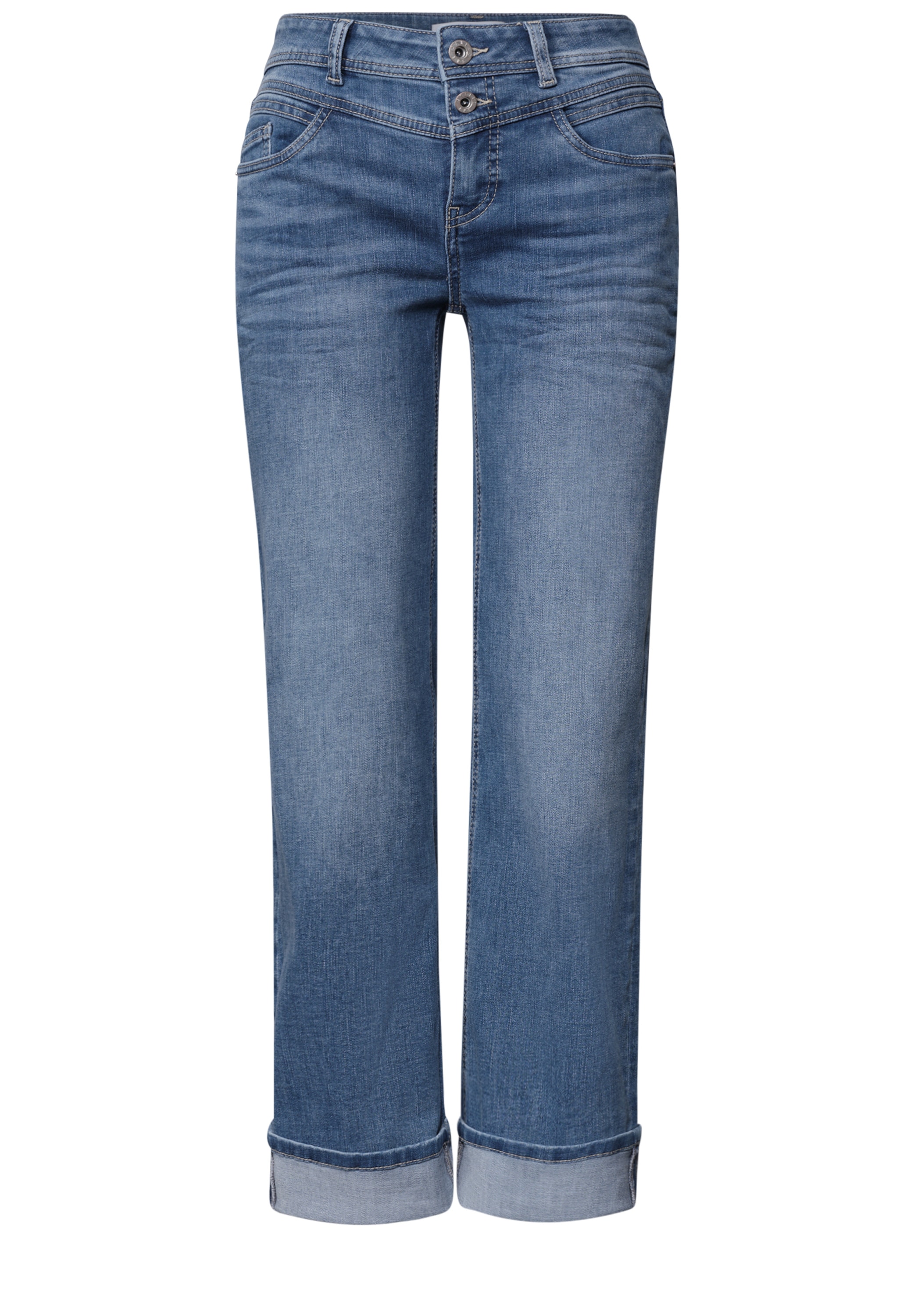 STREET ONE 5-Pocket-Jeans »Style Amalia« im Casual Fit mit Turn-Up