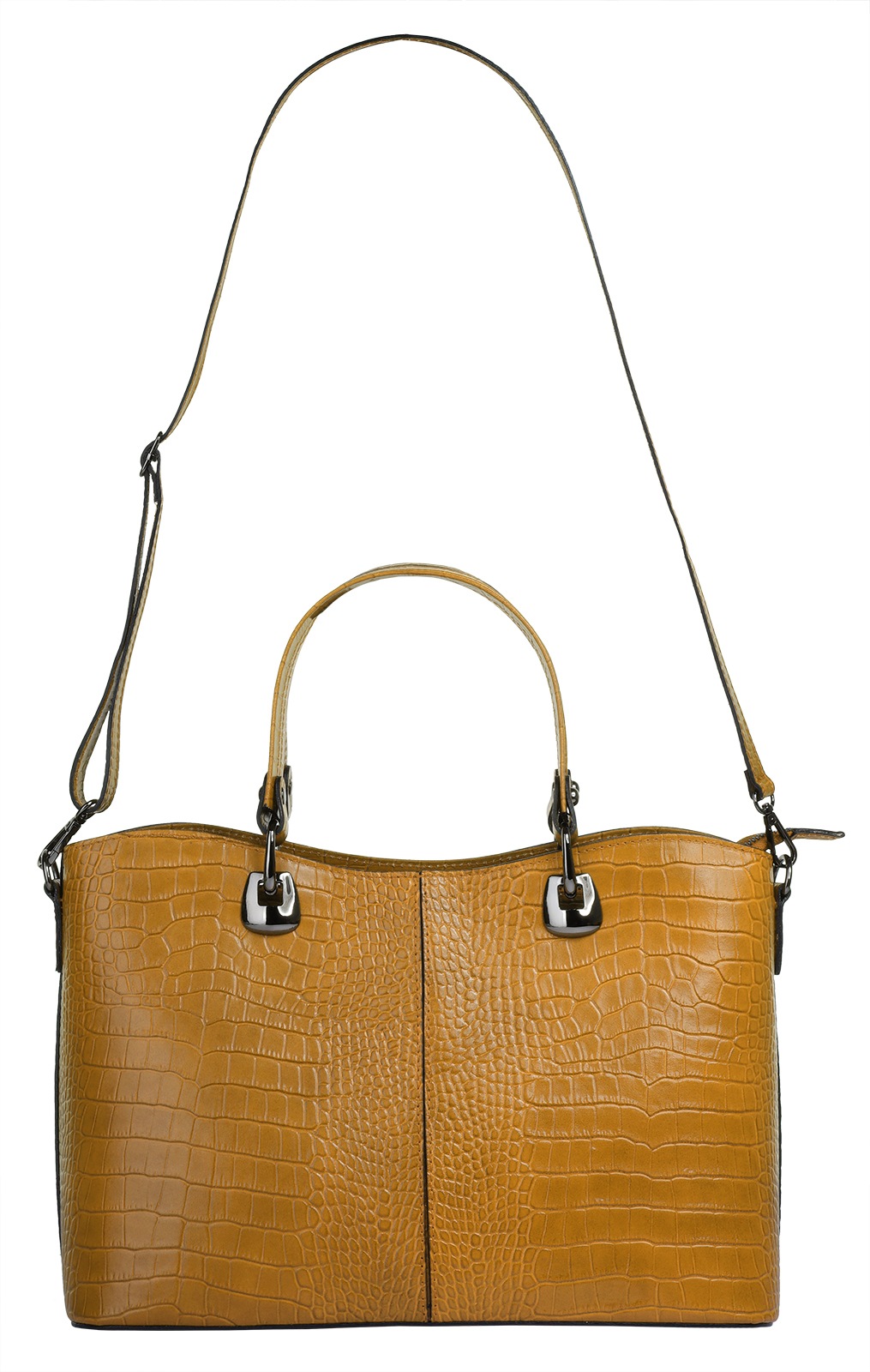 Cluty Henkeltasche, echt Leder, Made in Italy
