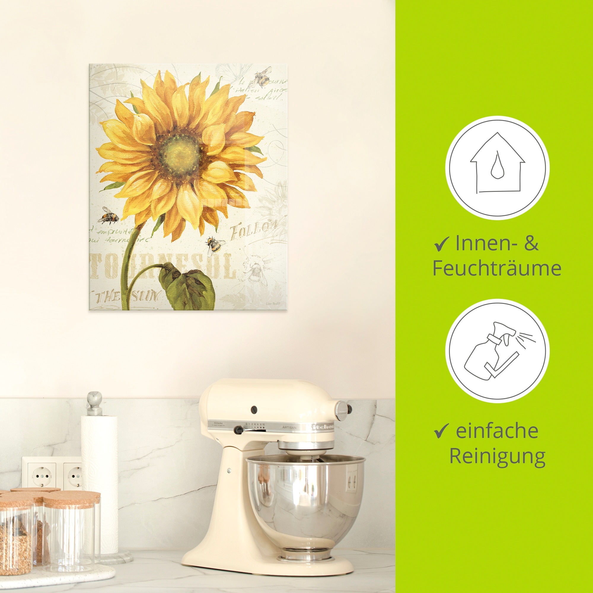 Artland Glasbild »Under the Sun I« 1 Stk. tlg. in verschiedenen Größen