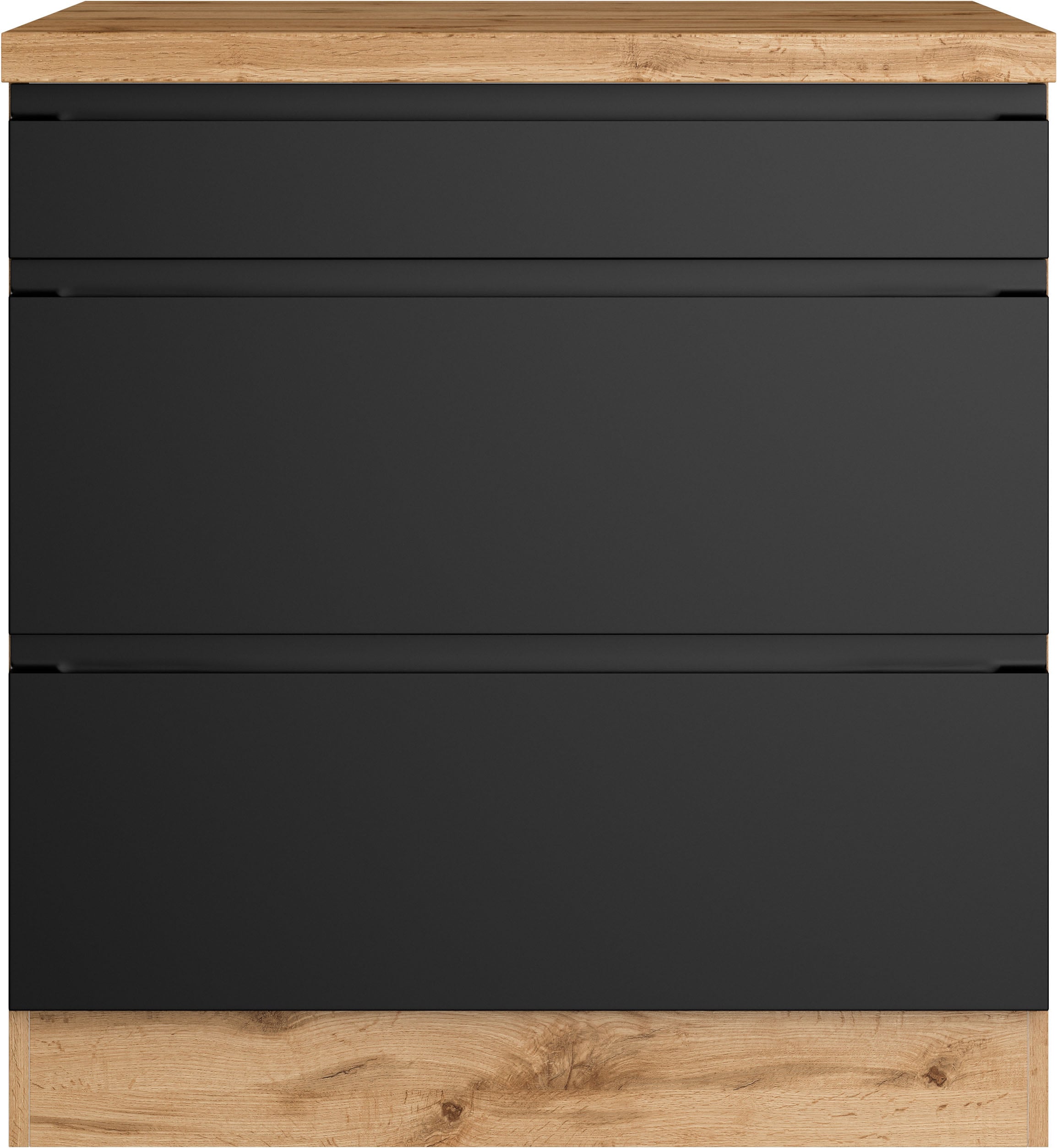 KOCHSTATION Kochfeldumbauschrank »KS-Virginia,neu in verbesserter Ausführung« Stauraum, Softclose,  Breite 80 cm, Höhe 86 cm, Softclose-Auszüge
