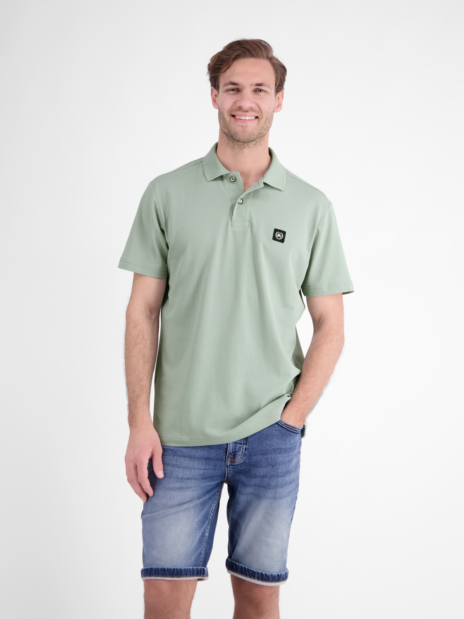 LERROS Poloshirt »Maskulines Poloshirt aus Baumwolle mit griffiger Struktur«