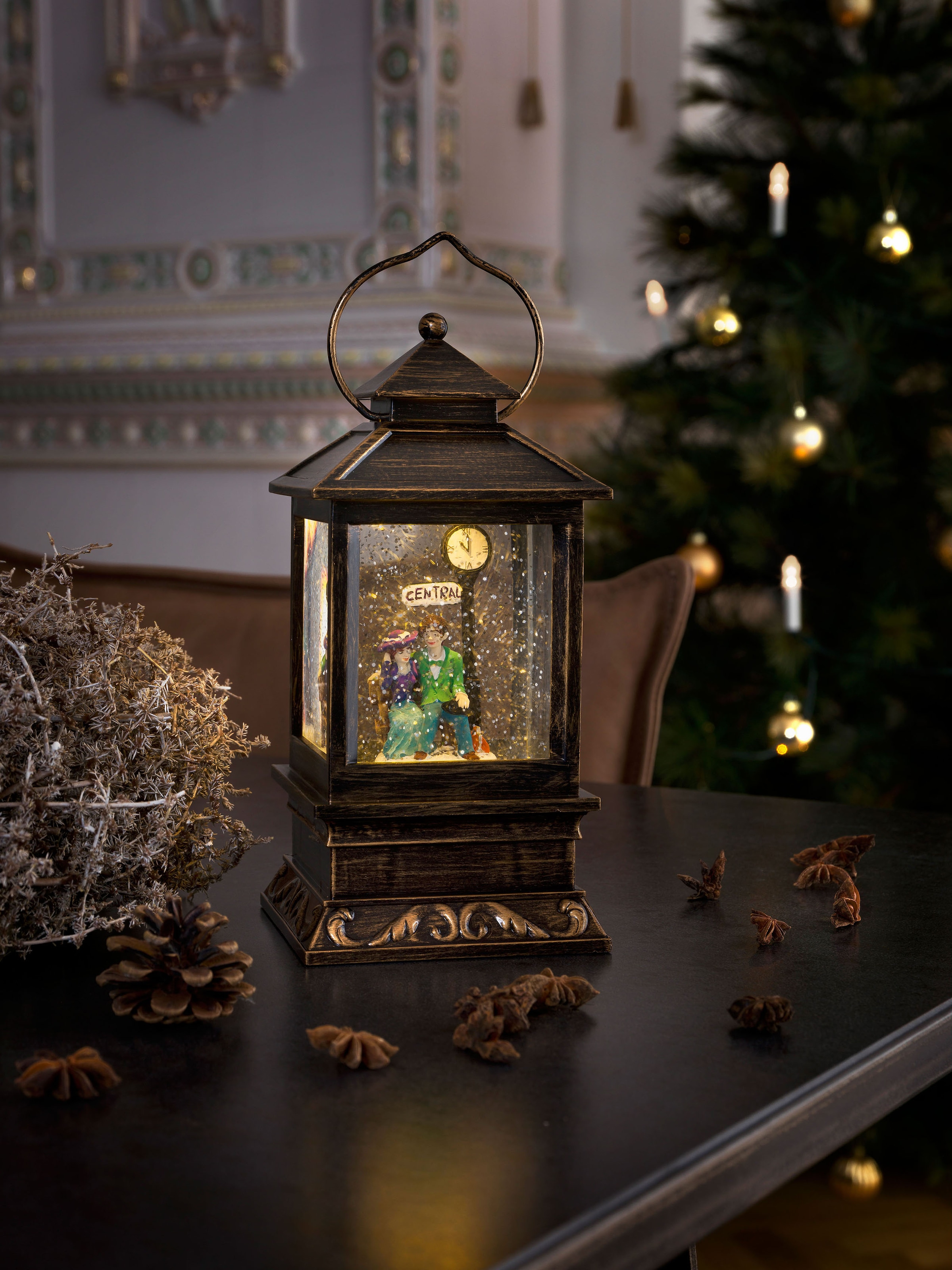 KONSTSMIDE LED Dekolicht »Weihnachtsdeko«, 1 LED im mit kaufen Innentr./batteriebetr. flammig-flammig, Shop + OTTO Weihnachtsmarkt, Schneelaterne Online Kirche