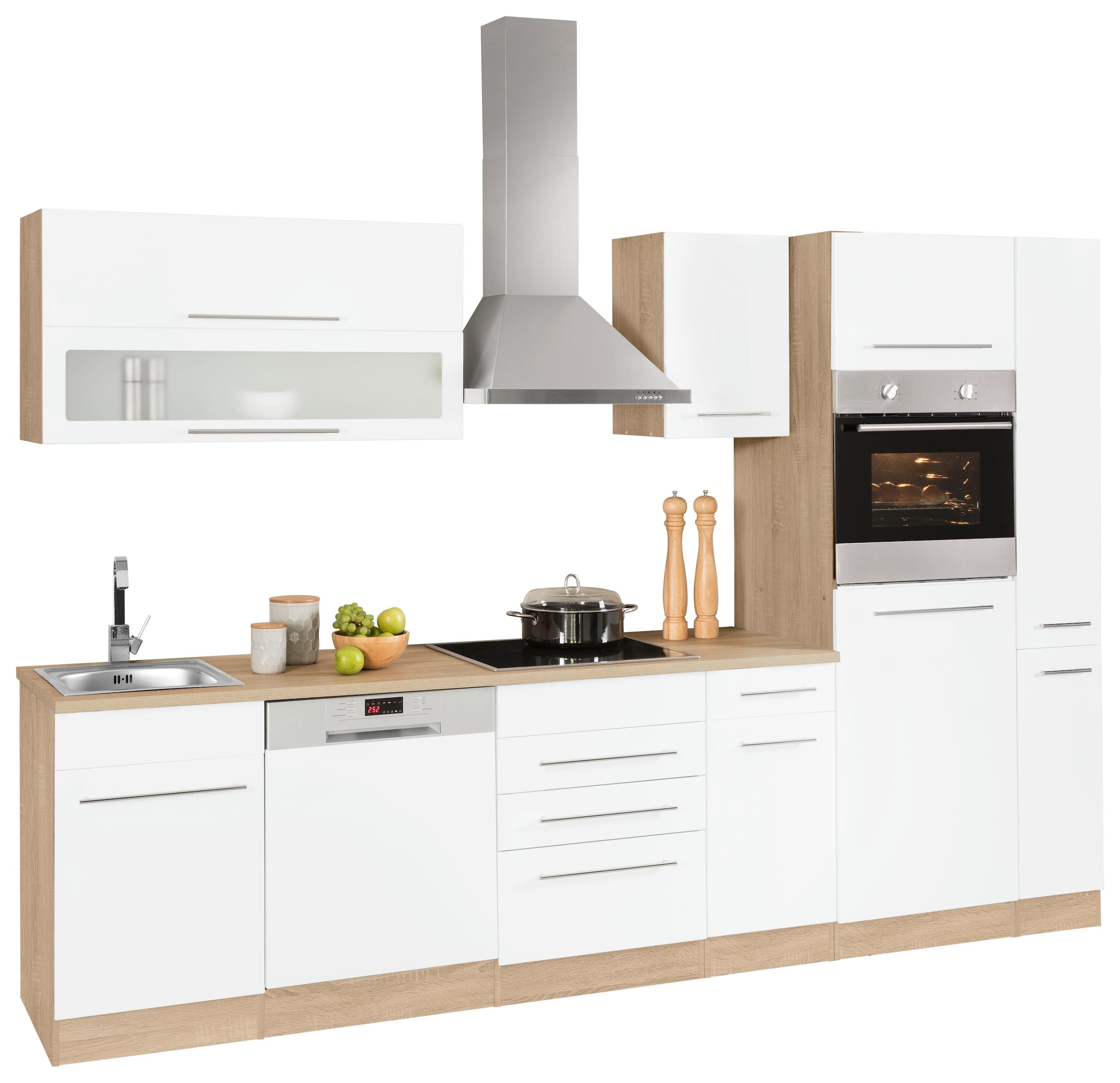 KOCHSTATION Küchenzeile »KS-Eton« ohne E-Geräte, Breite 300 cm