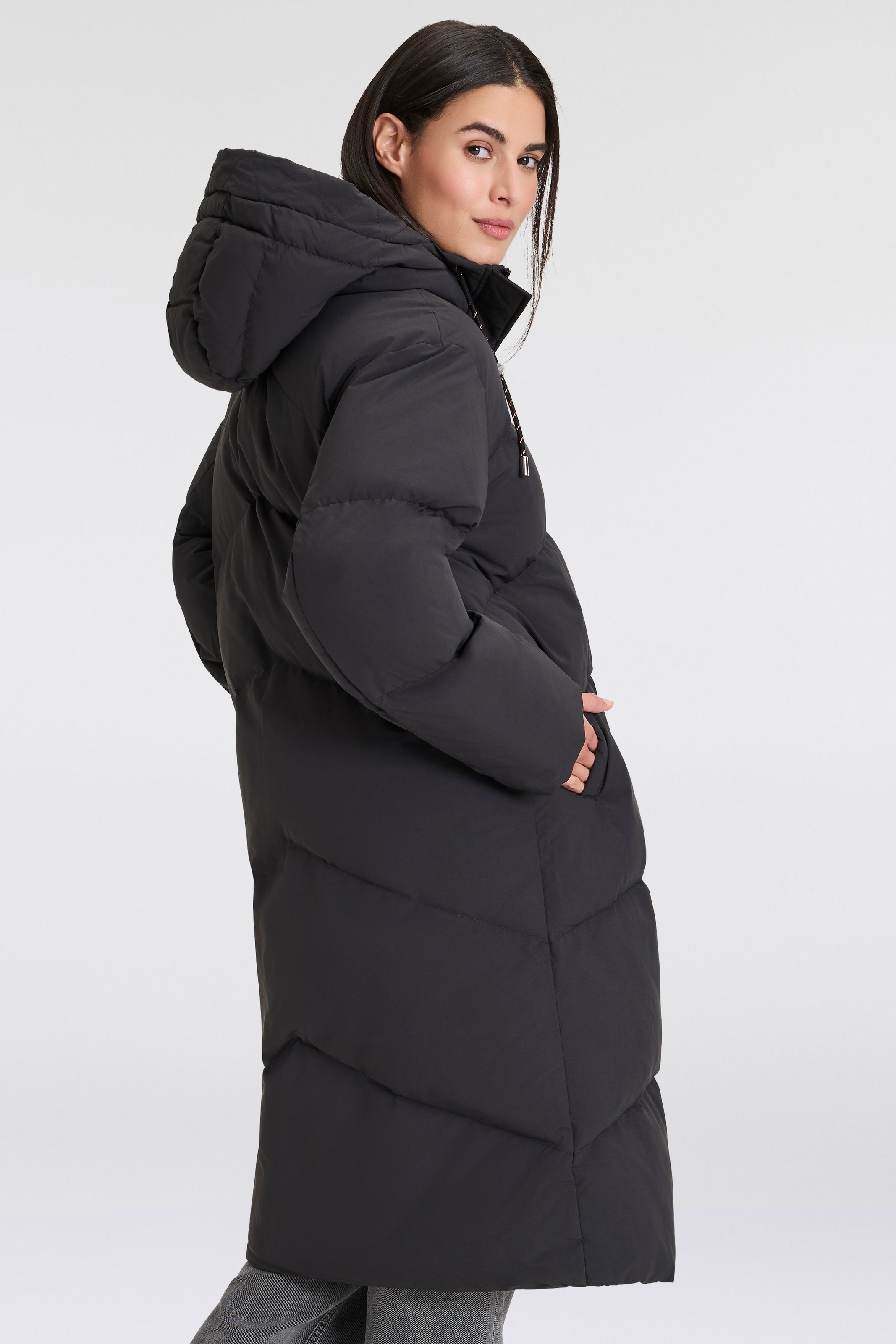 BOSS ORANGE Steppjacke »Paretto Premium Damenmode«, mit Kapuze, mit Kordel