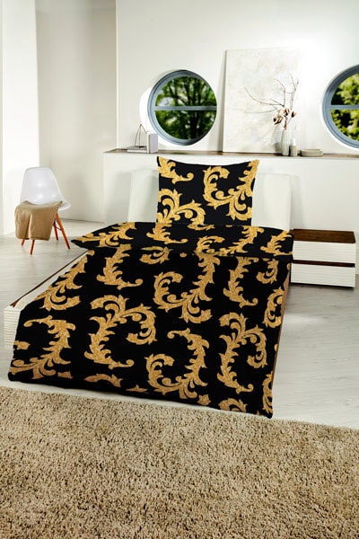 Bettwäsche »Gold-Line Bed - Goldene Ranken«, (2 tlg.), besonders weich und anschmiegsam
