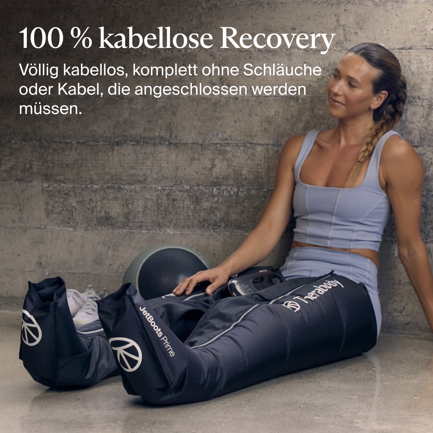 Therabody Massagegerät »Gr. L, RecoveryAir JetBoots Prime Kompressions-Stiefel, Large«, lindert Muskelschmerz, fördert Regeneration, Leistung, Flexibilität