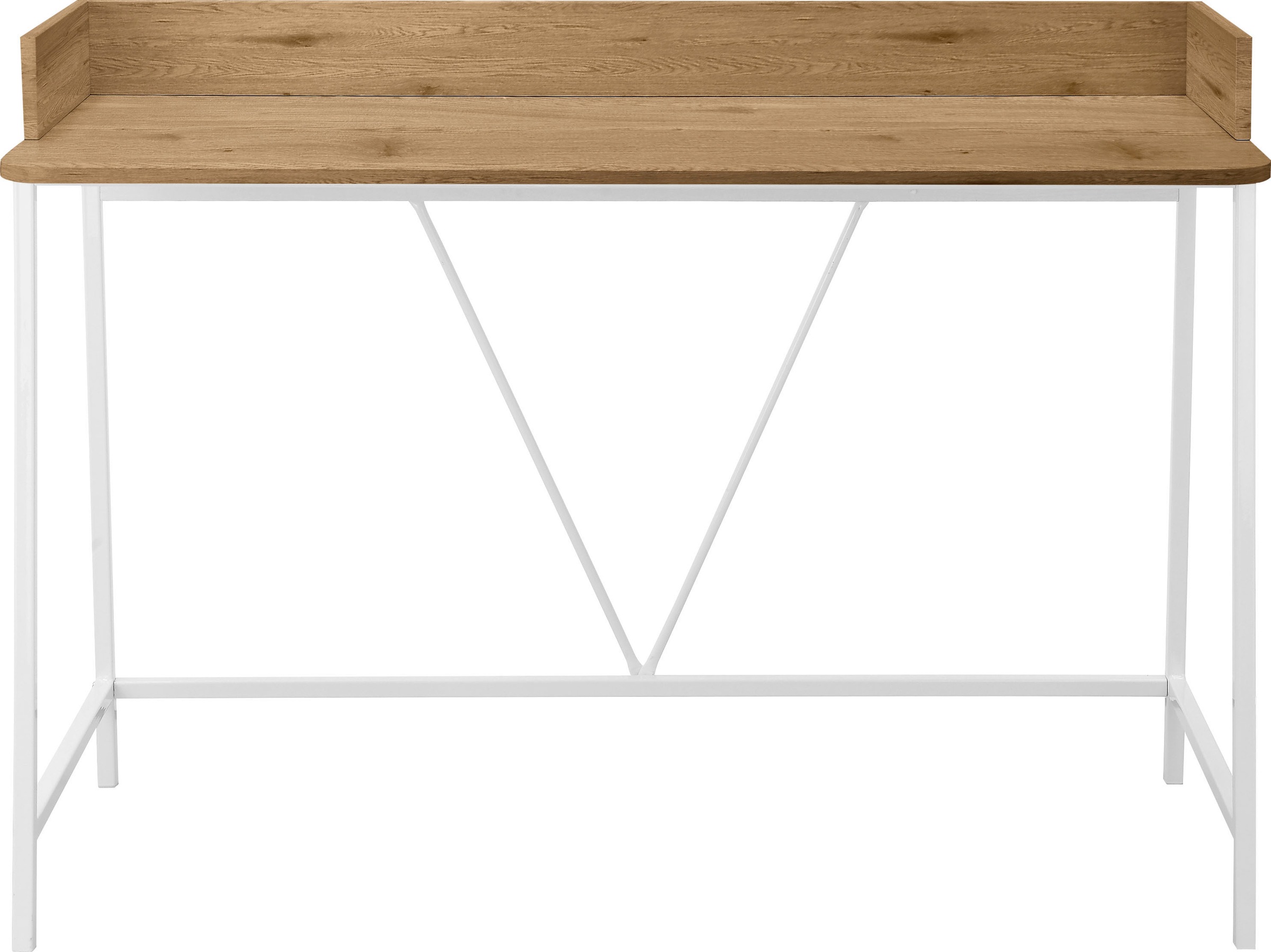 INOSIGN Schreibtisch »Jullian«, (1 St.), weißes Gestell aus Metall, Breite 120 cm