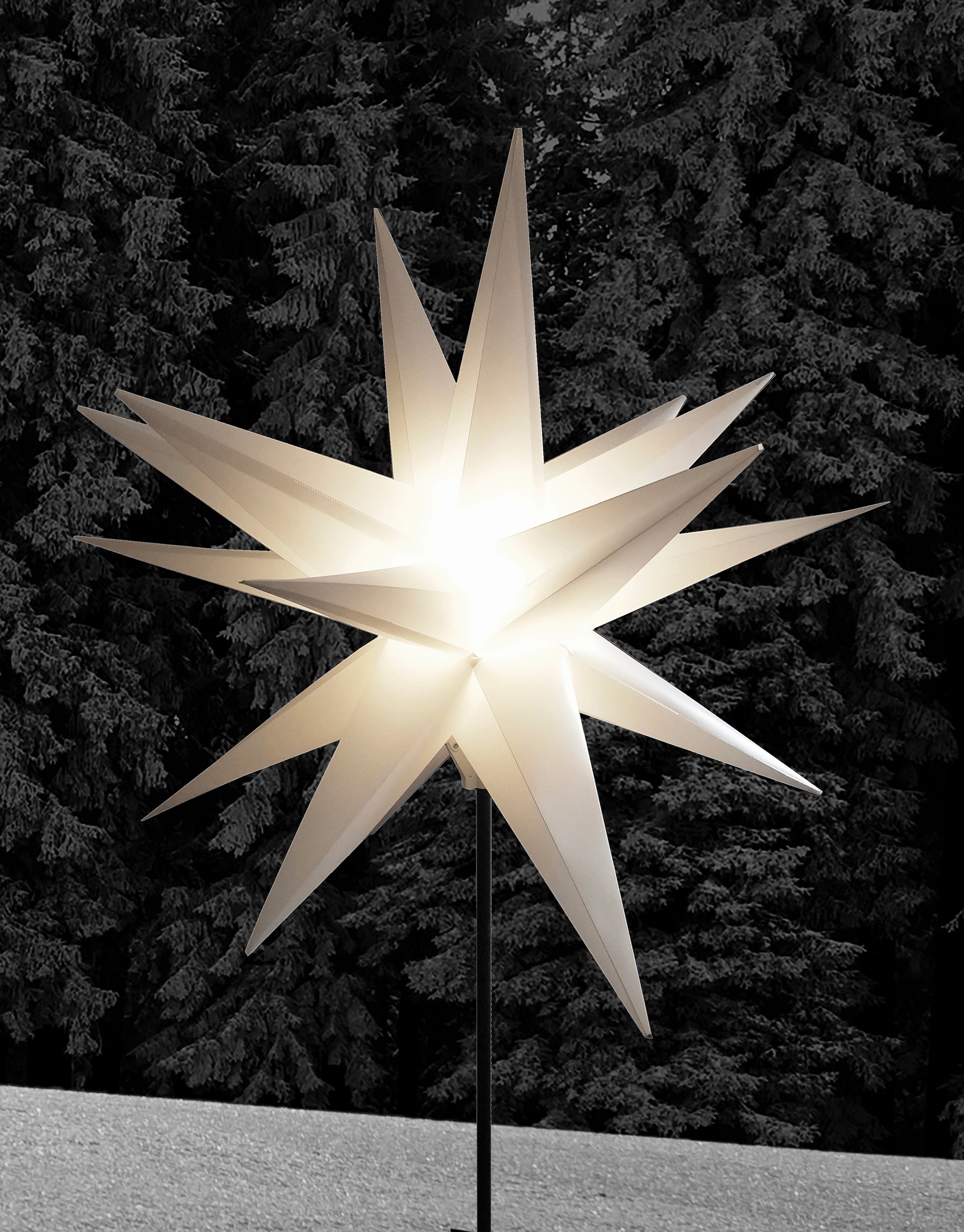 Star-Max LED Stern »Weihnachtsstern, OTTO Online Shop Weihnachtsdeko 3D-Optik, Erdspieß aussen«, mit kaufen im