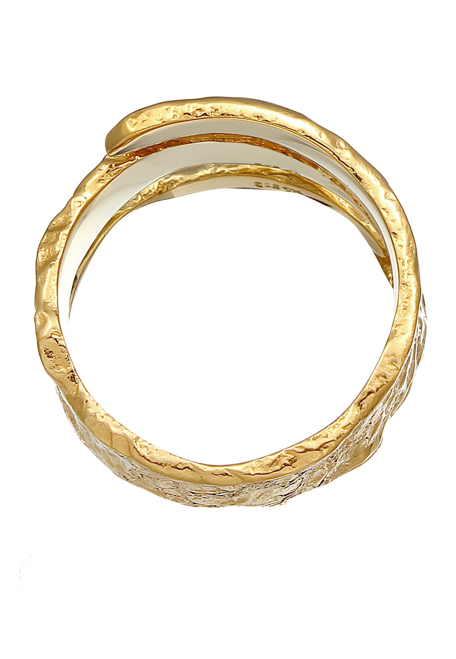 Kuzzoi Silberring »Ring Bandring Struktur Used Look 925 Silber«