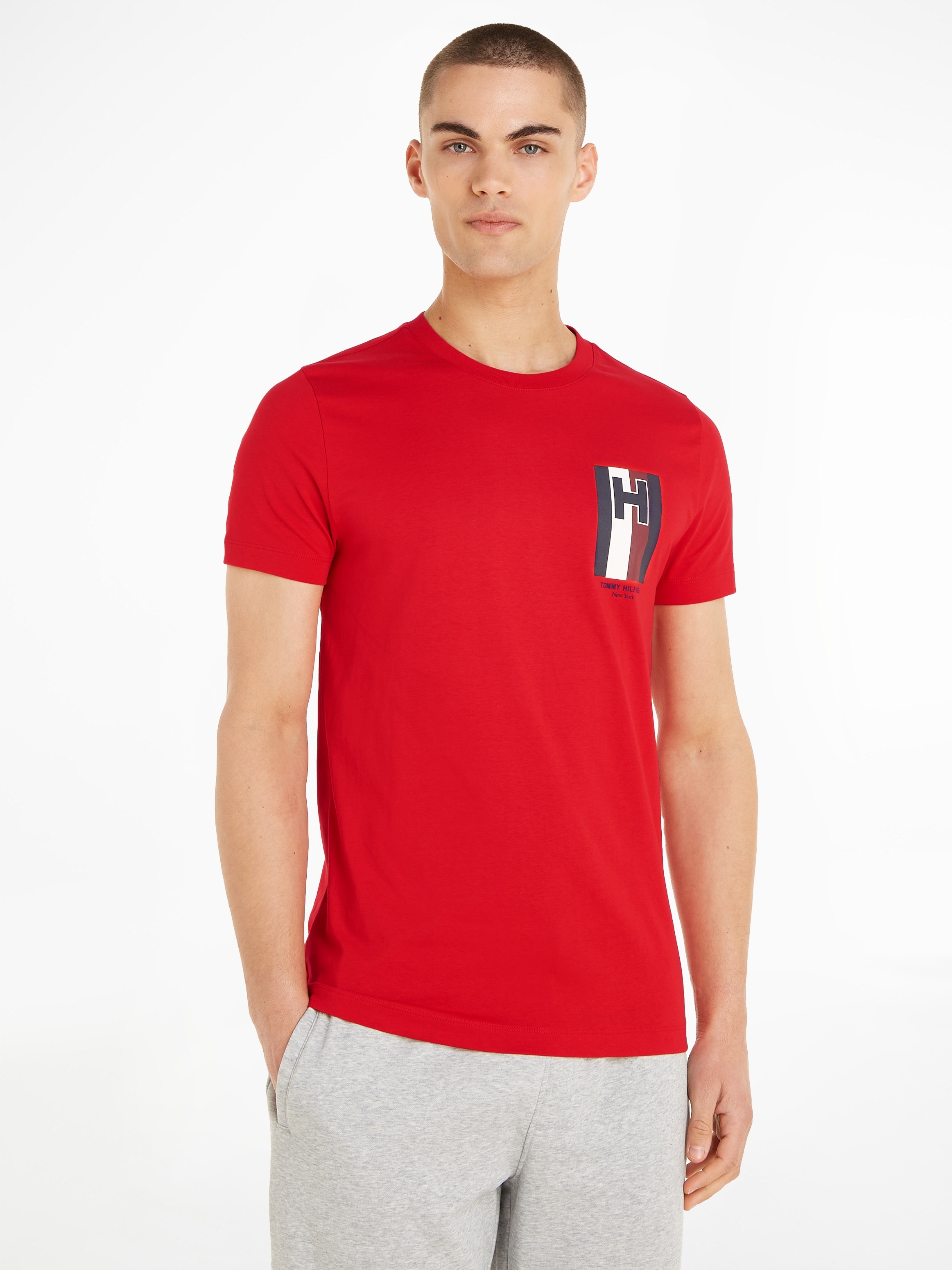 Tommy Hilfiger T-Shirt »H EMBLEM TEE«, mit gedrucktem Logo