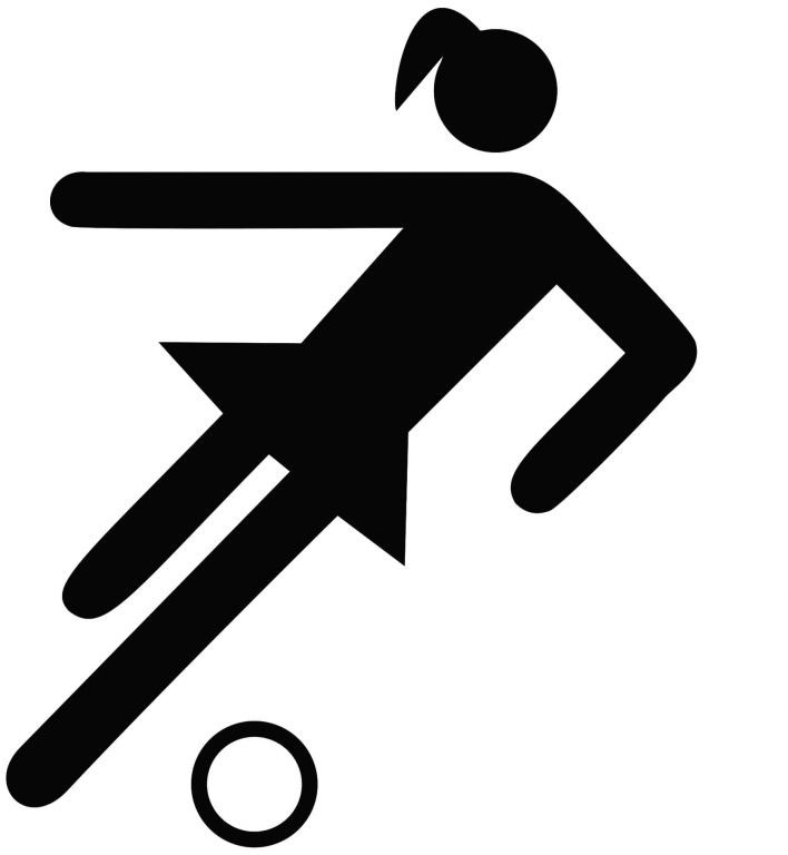 Wandtattoo »Frauenfußball Piktogramm«, (Set, 1 St.), selbstklebend, entfernbar
