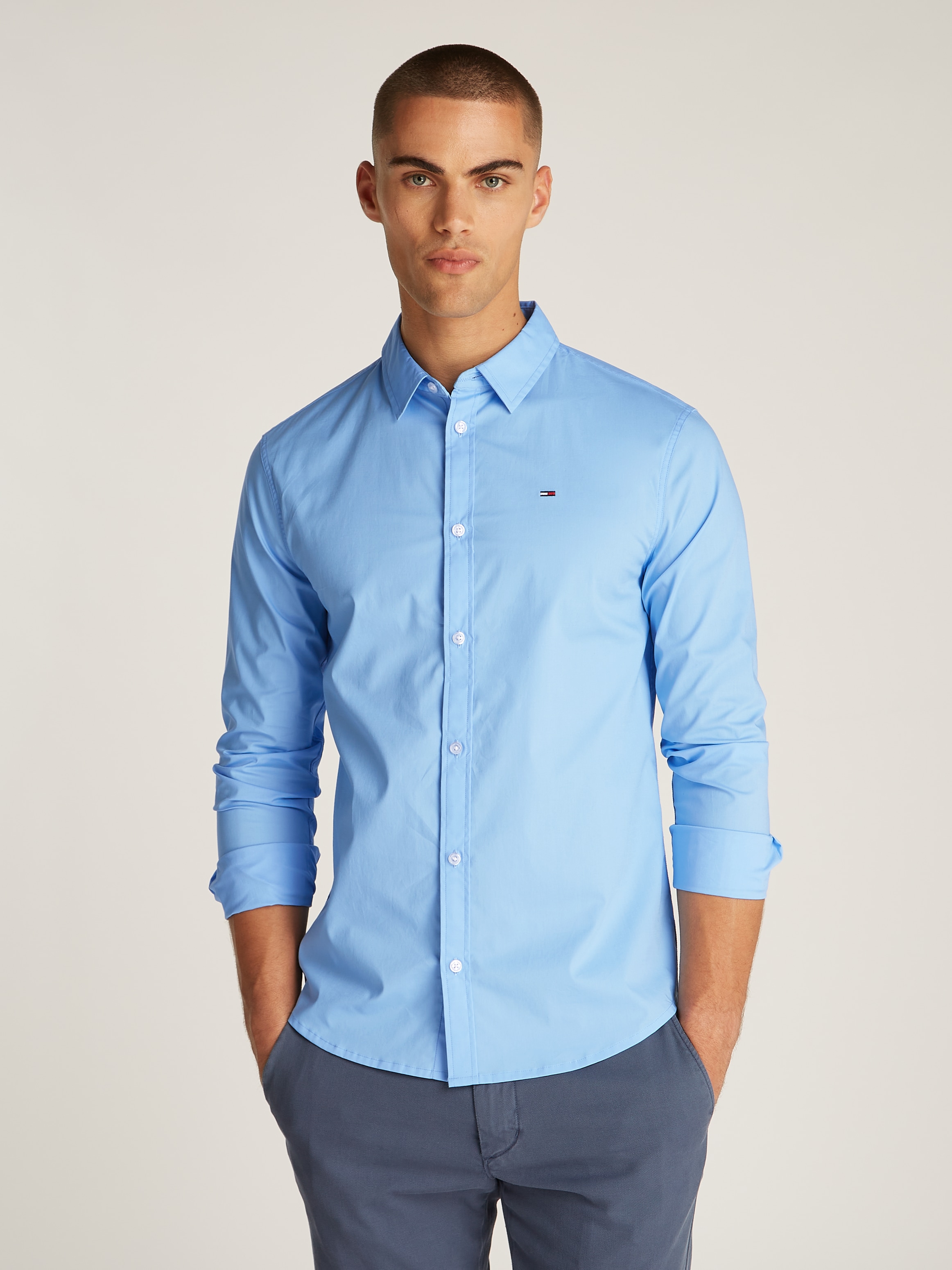 Tommy Jeans Langarmhemd »Sabim Stretch Hemd Shirt«, Stretch Hemd, Premium, Slim Fit, mit Elasthan