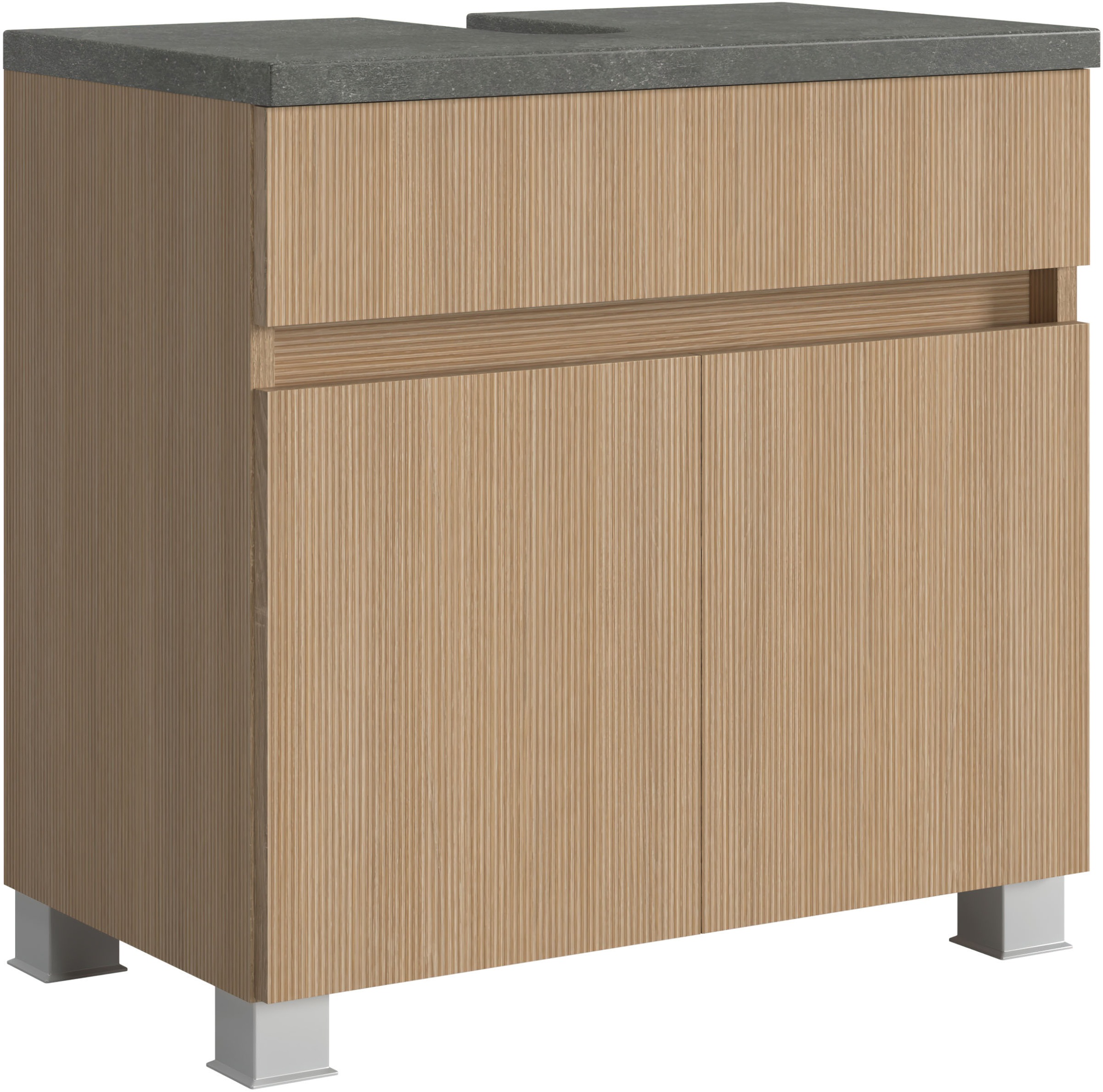 welltime Badmöbel-Set »Eixo«, Set 90 cm breit, Badmöbel mit LED-Beleuchtung