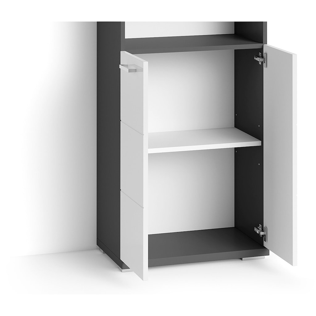 byLIVING Hochschrank »Nebraska«, Breite 50 cm, Badezimmerschrank mit Metallgriffen, viel Stauraum