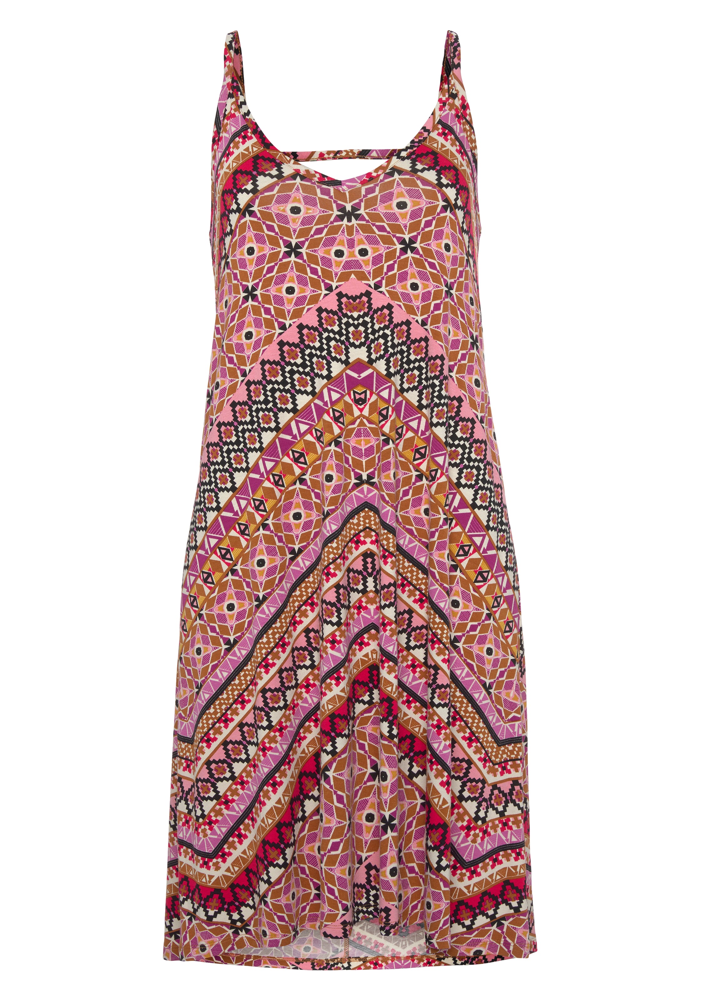 KangaROOS Sommerkleid, im Festival Look, ausgestellter A-Form, mit Zierbändern  hinten bestellen bei OTTO