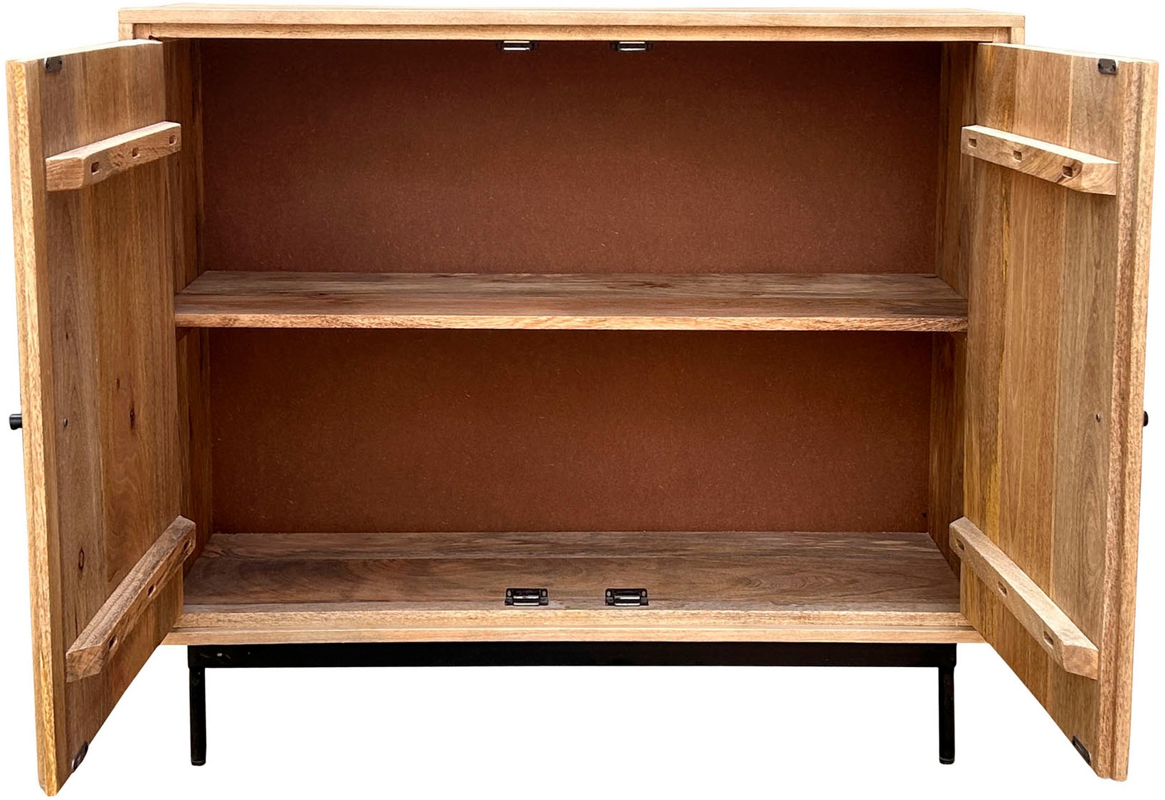 SIT Kommode »Schrank Retro – Lamellen‑Front & kunstvolle Schnitzereien, massiv« 1 Stk. tlg.