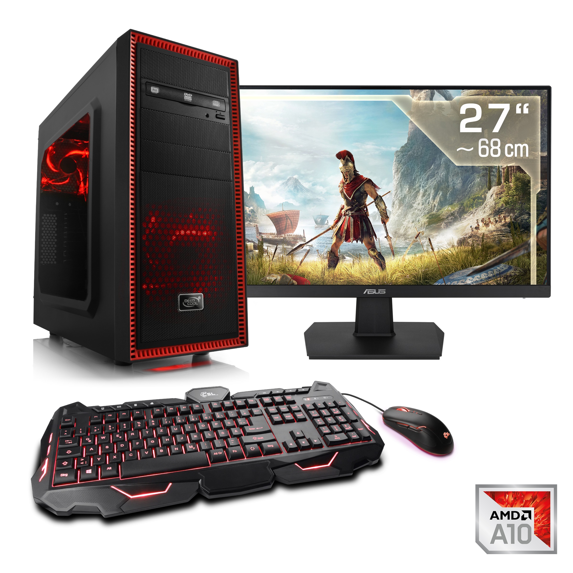 Multimedia PC AMD A10-9700 Radeon R7 16 GB DDR4 27" TFT...