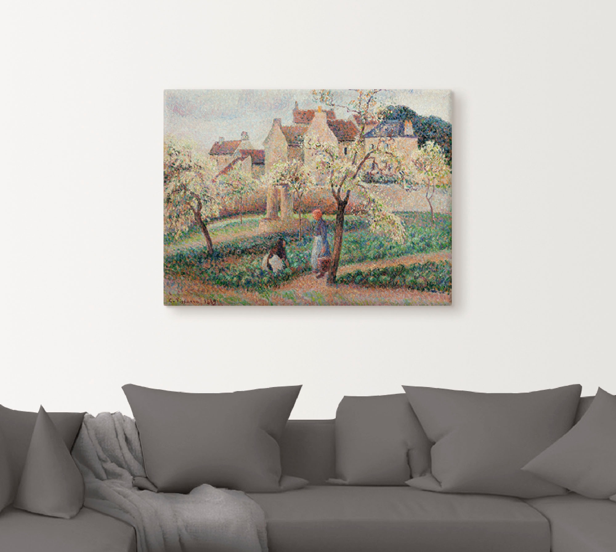 Artland Leinwandbild »Blühende Pflaumenbäume. 1889«, Wiesen & Bäume, (1 St.), auf Keilrahmen gespannt