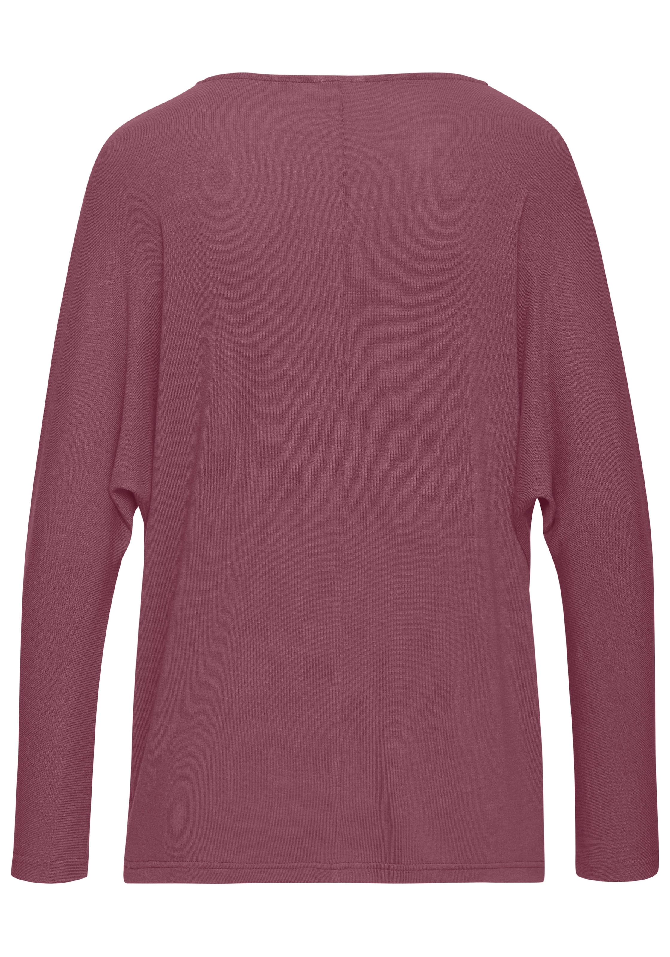LASCANA Langarmshirt »mit Fledermausärmeln«, aus weichem Viskose-Feinstrick