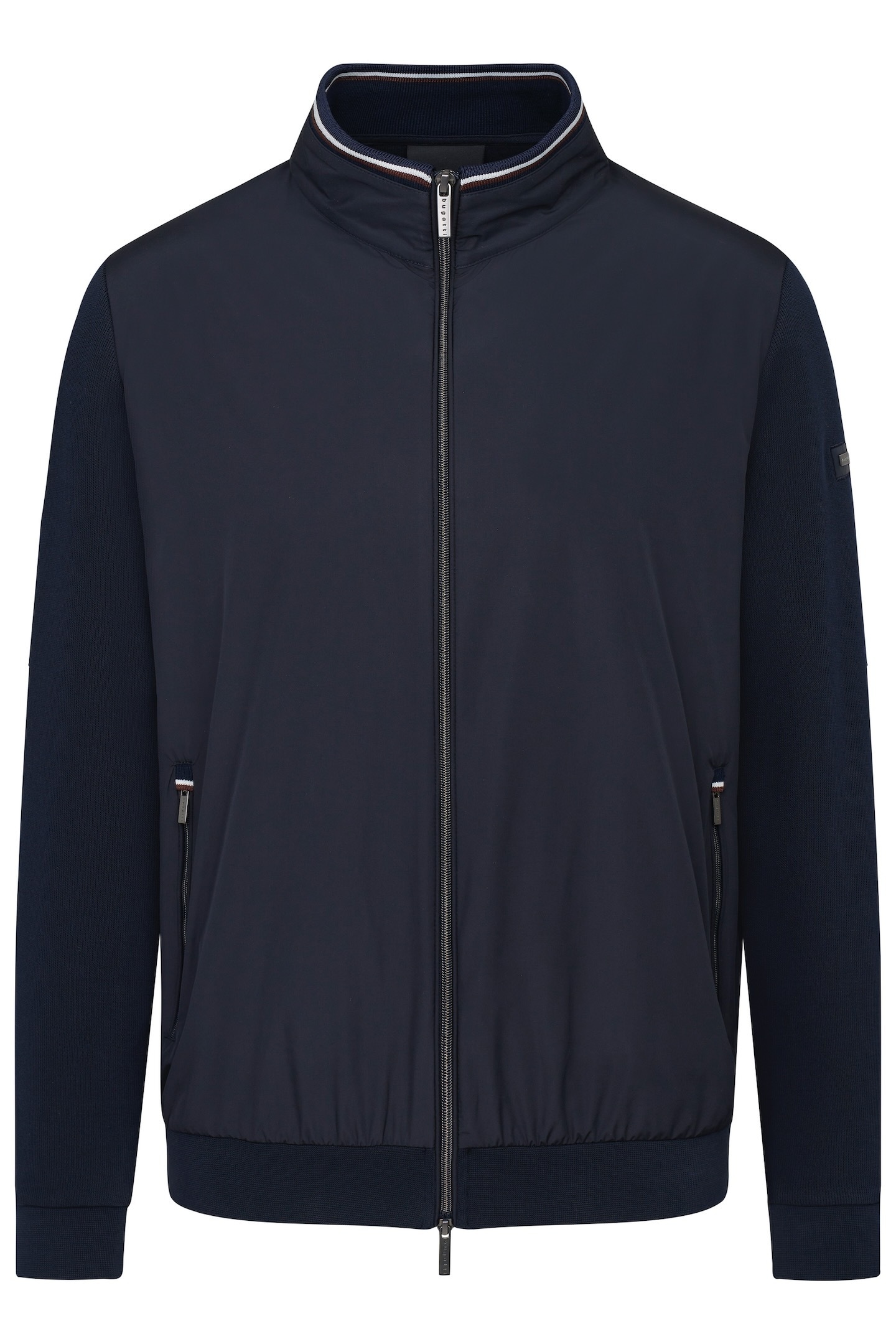 bugatti Sweatjacke, mit Reißverschluss und Stehkragen