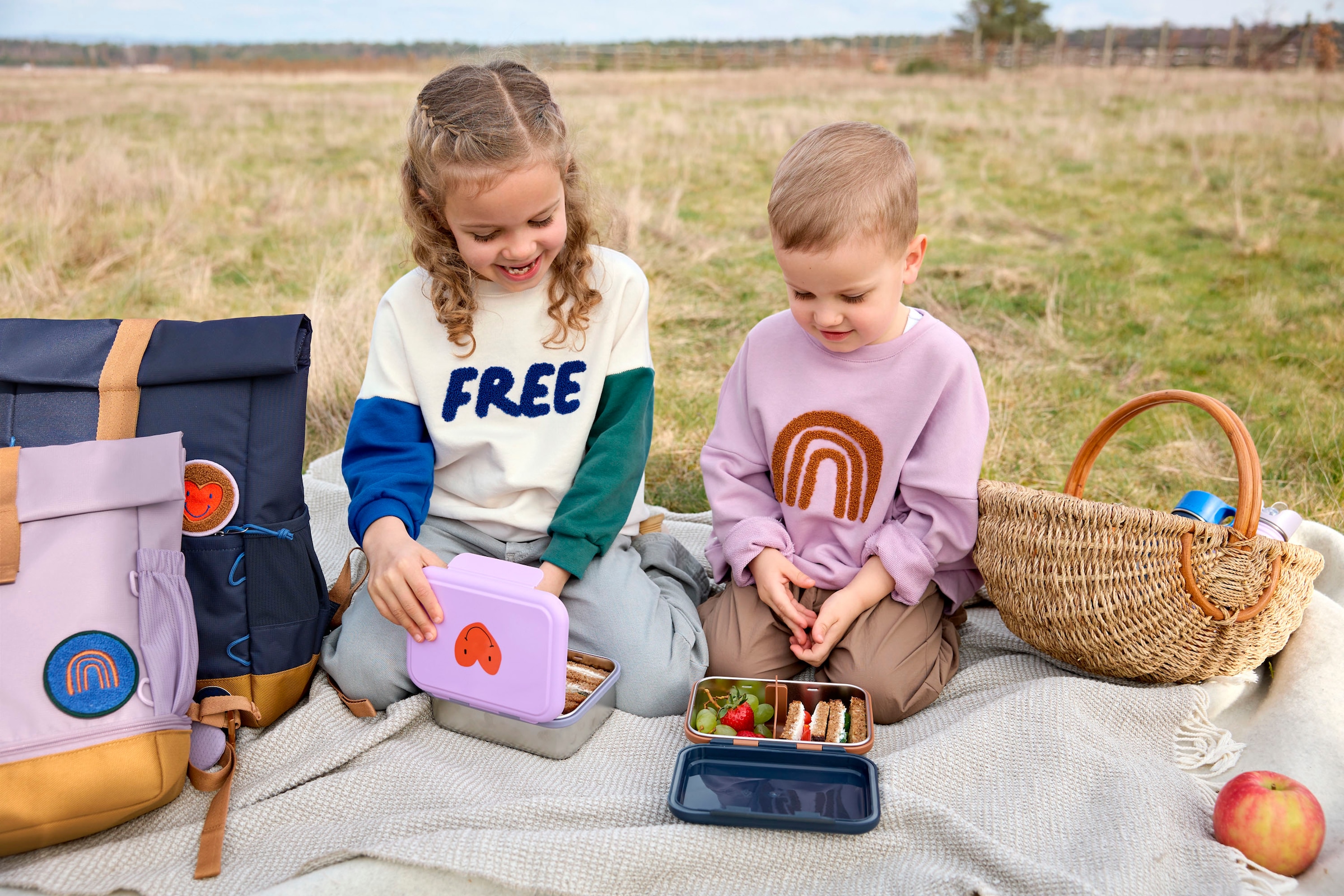 LÄSSIG Lunchbox »Little Gang, Heart lilac« 1 Stk. tlg.