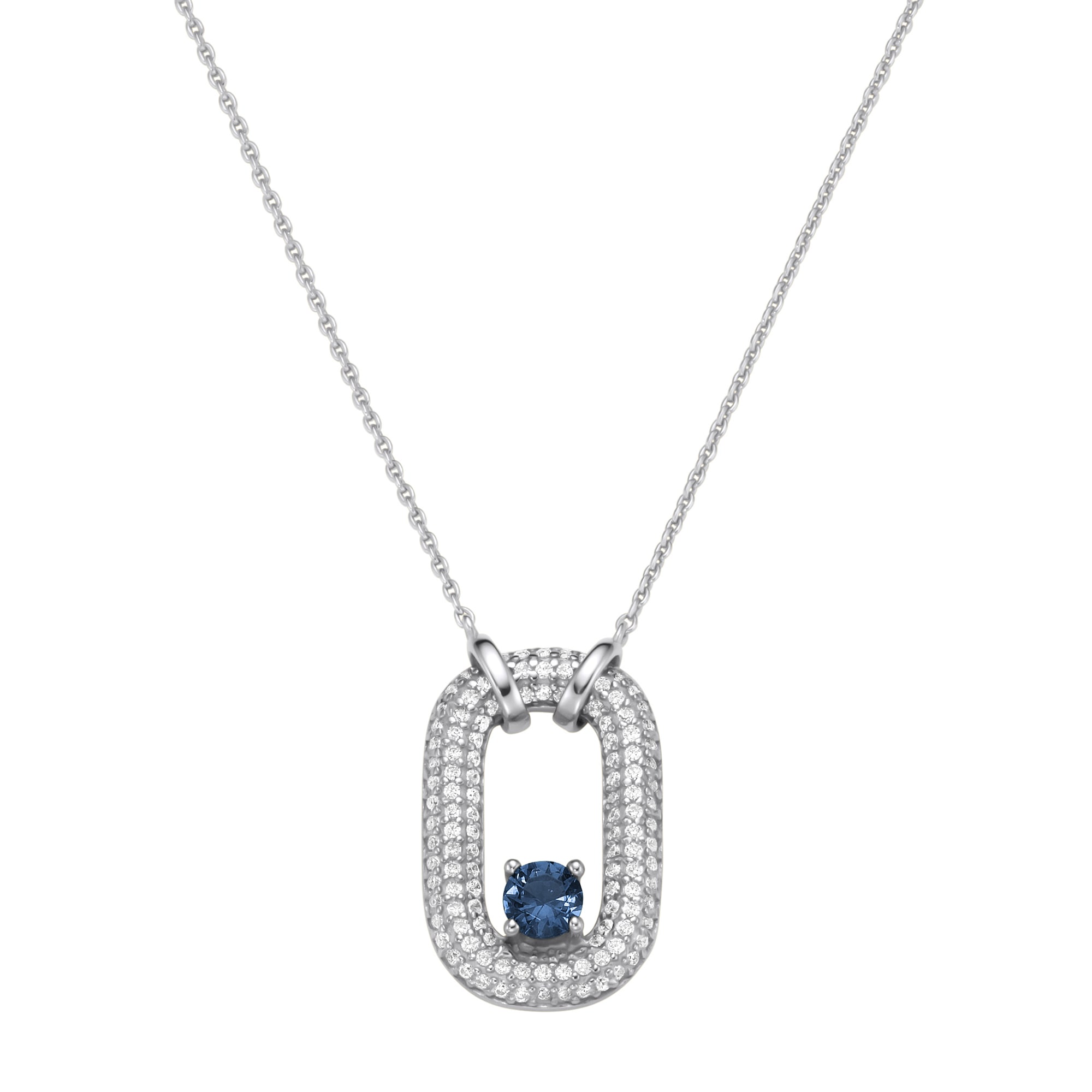 GIORGIO MARTELLO MILANO Collier »Collier mit Zirkonia und Kristallstein, Silber 925«