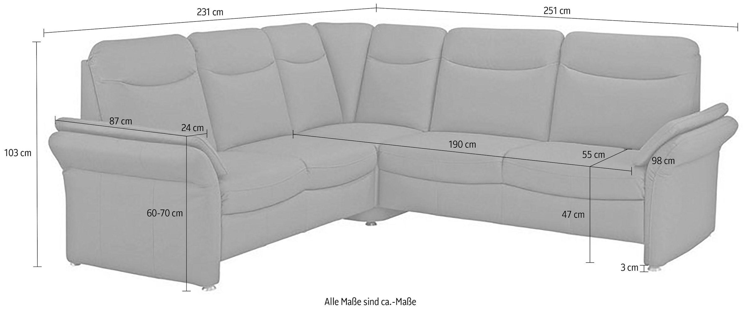 Home affaire Ecksofa »Tahoma L-Form« mit Armlehnfunktion, wahlweise Bettfunktion, Schublade, Relaxfunktion