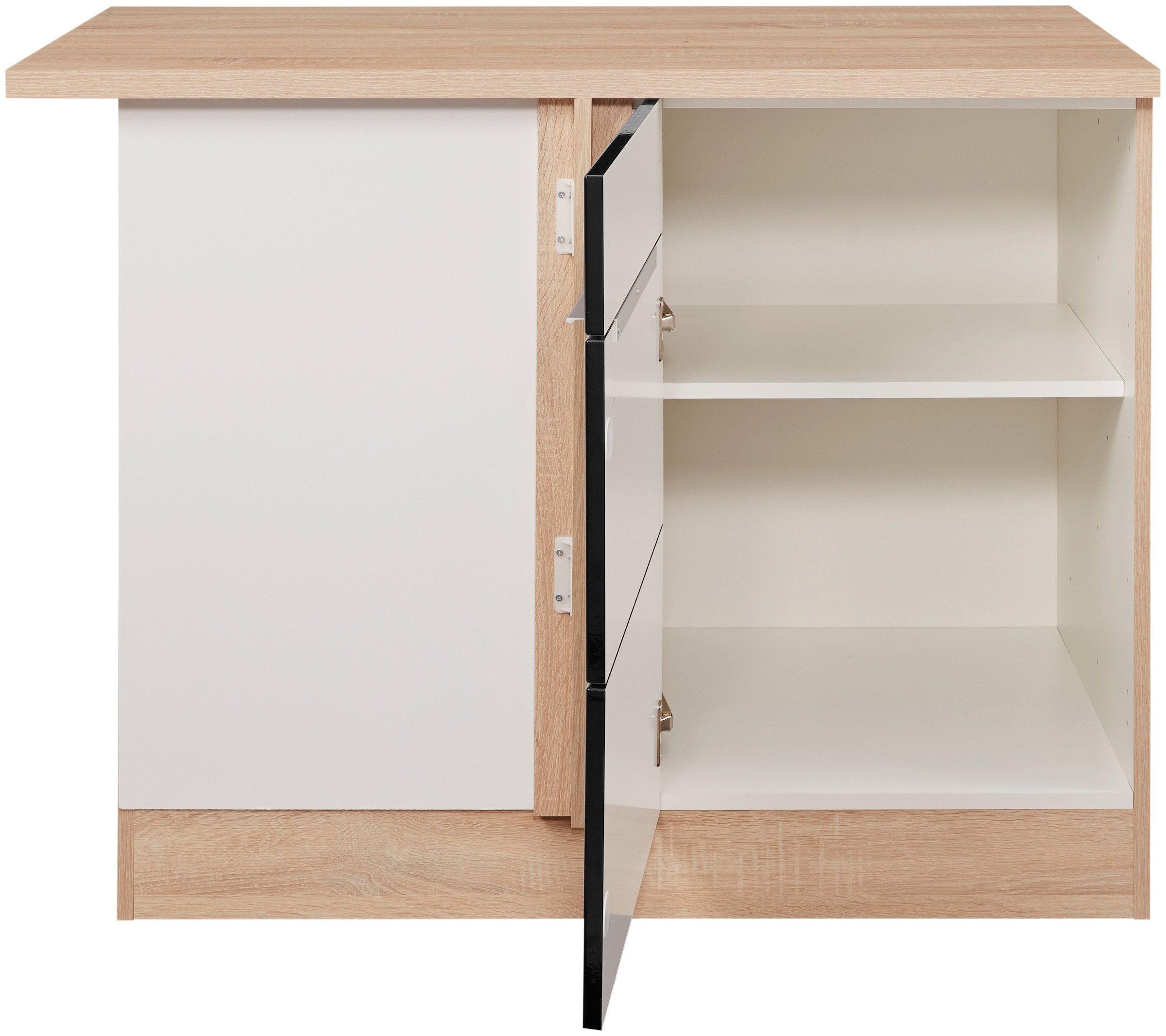 KOCHSTATION Eckunterschrank »KS-Brindisi« praktischer Stauraum in der Ecke