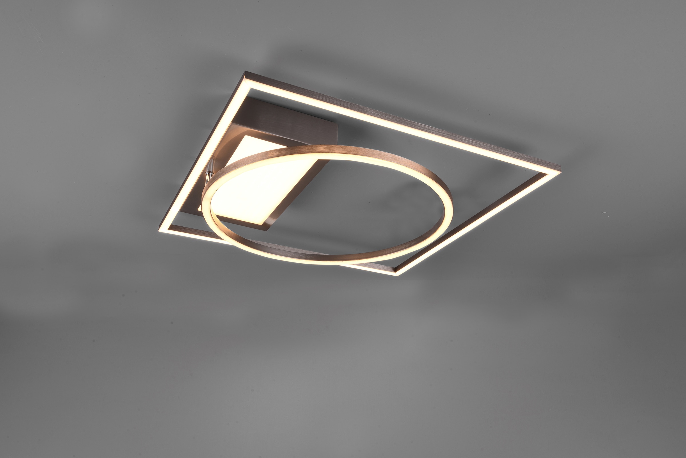 TRIO Leuchten LED Deckenleuchte »Downey« LED-Modul 1 Stk. Farbwechsler Lichtfarbe stufenlos einstellbar, Memory Funktion, intgrierter Dimmer