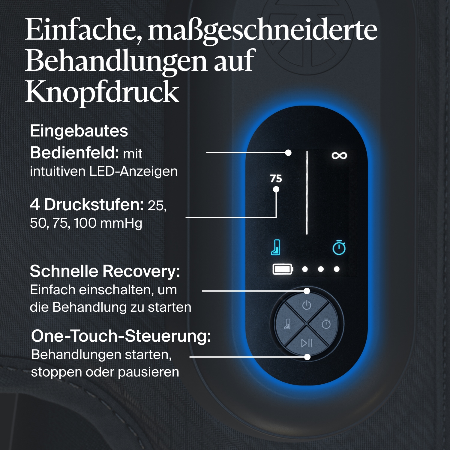 Therabody Massagegerät »Gr. L, RecoveryAir JetBoots Prime Kompressions-Stiefel, Large«, lindert Muskelschmerz, fördert Regeneration, Leistung, Flexibilität