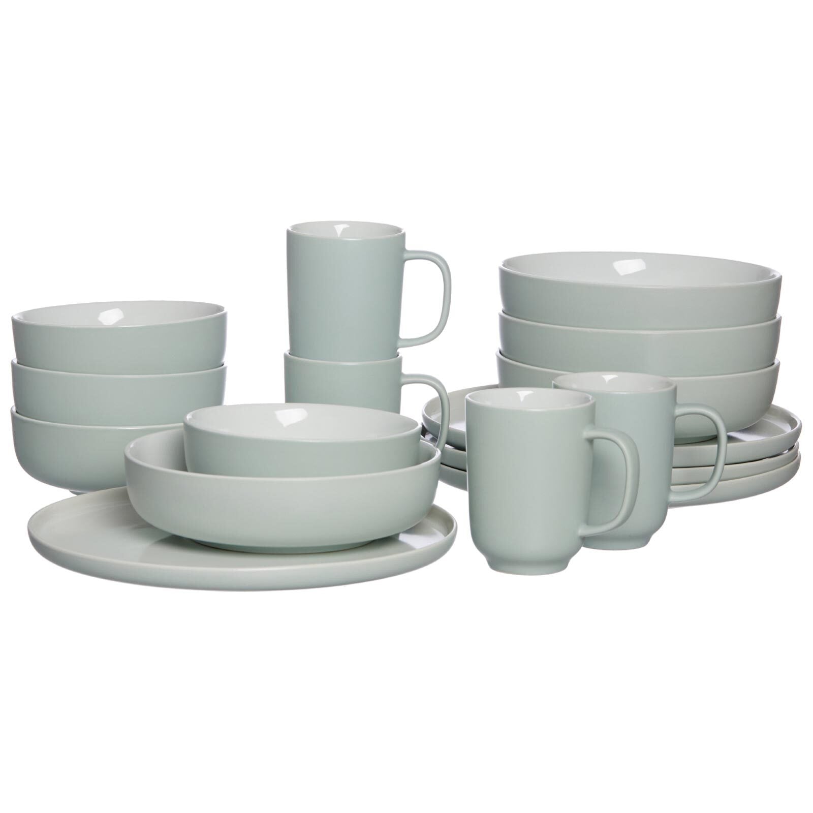 Ritzenhoff & Breker Geschirr-Set »XXL Kombiservice Jasper 32er Set mint-taupe« Spülmaschinengeeignet