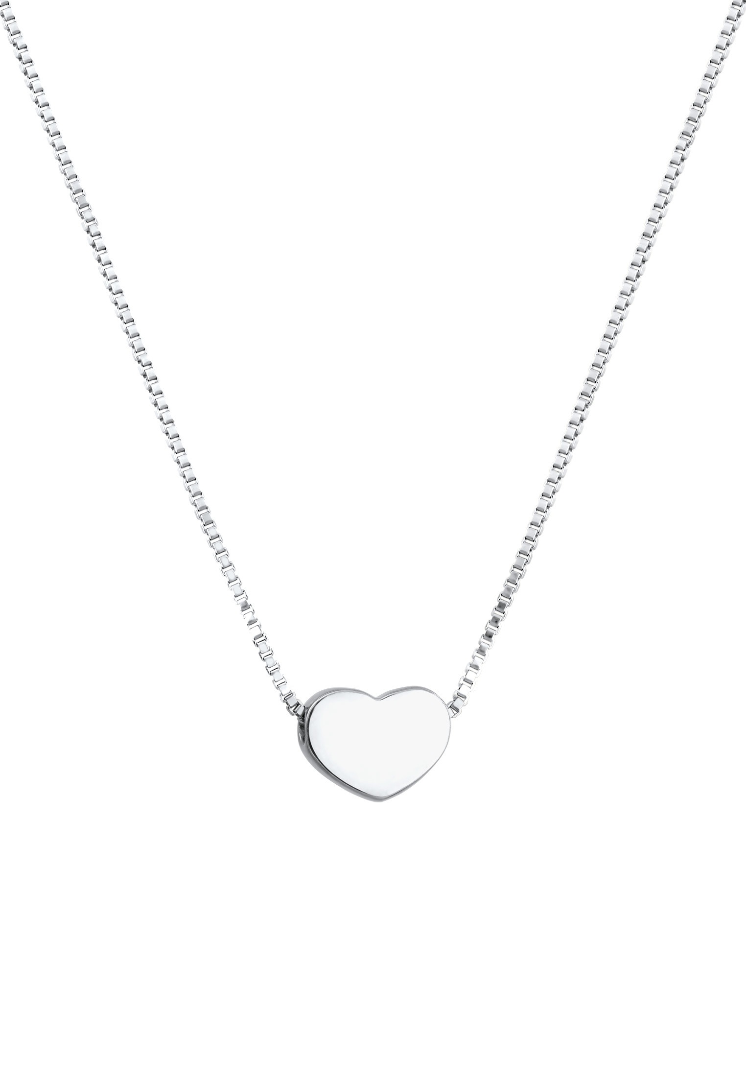 Elli Kette mit Anhänger »Halskette Anhänger Herz Schlicht Liebe Venezianer 925 Silber«