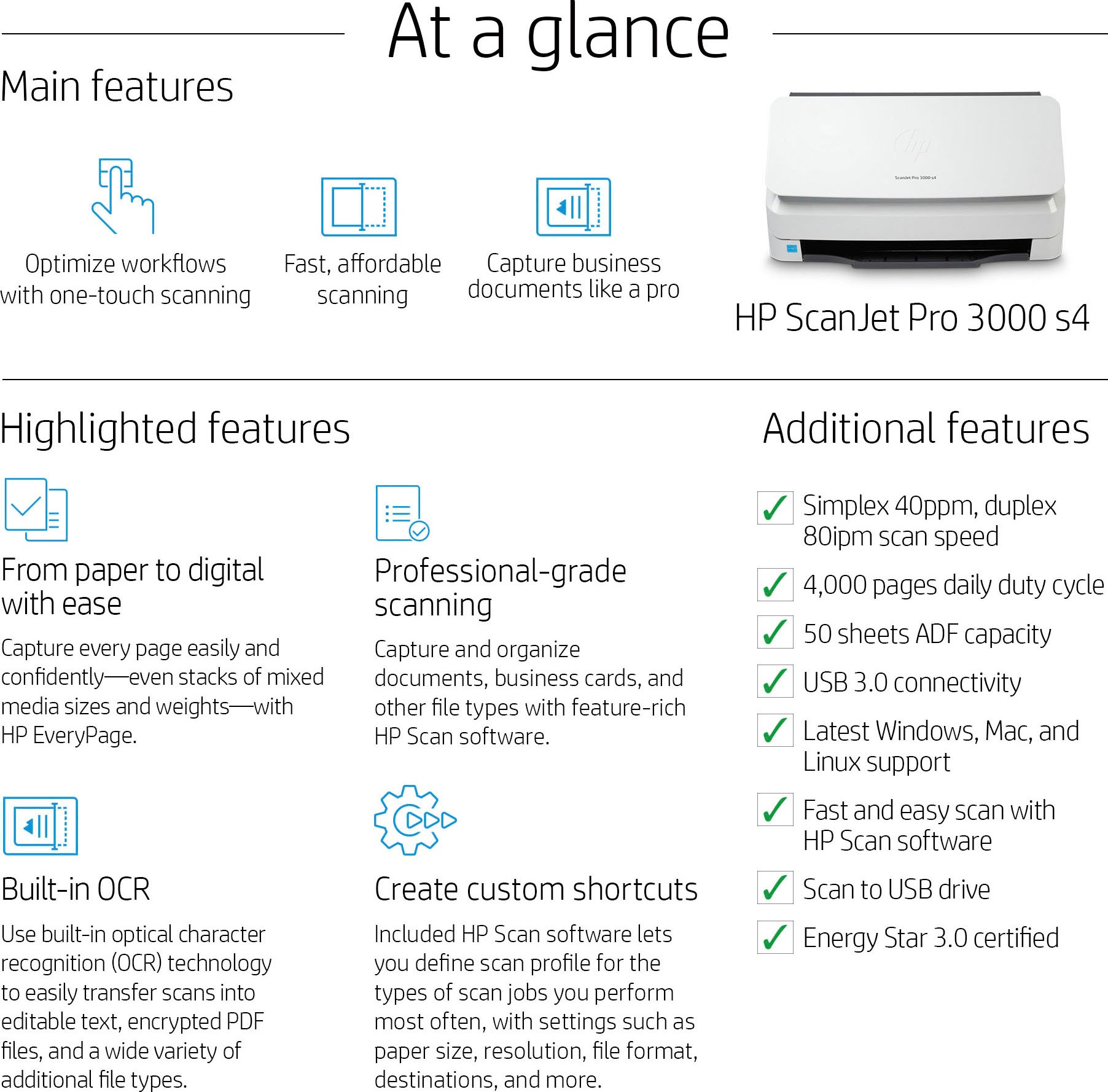 HP Scanner »ScanJet Pro 3000 s4«