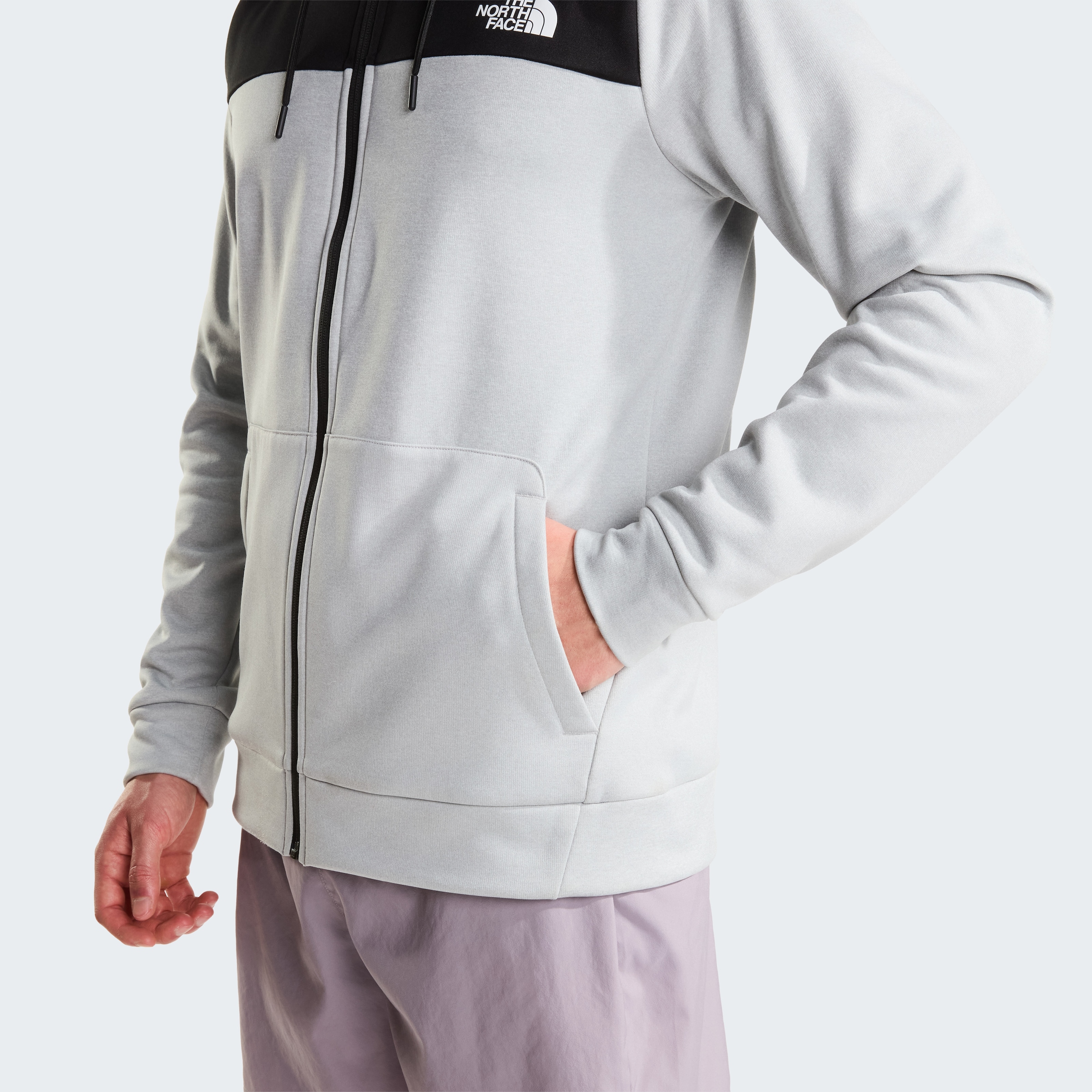 The North Face Fleecejacke »Reaxion Fleece Kapuzenpulli mit durchgehendem RV für Herren« für kühle Temperaturen, offene Taschen, mit gebürsteter Innenseite