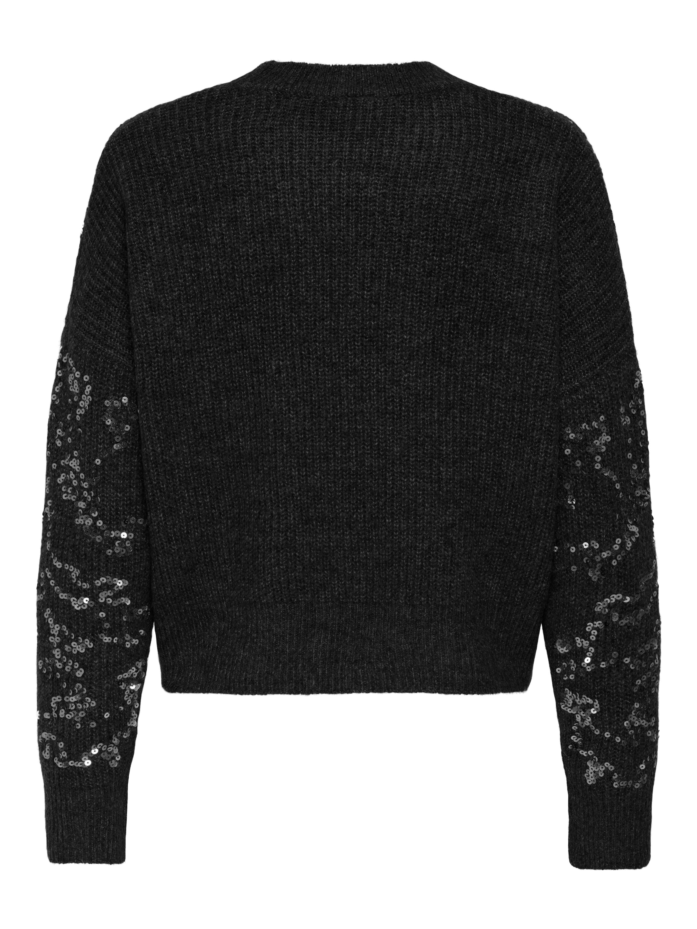 ONLY Rundhalspullover »ONLALTA LS SEQUIN O-NECK KNT«