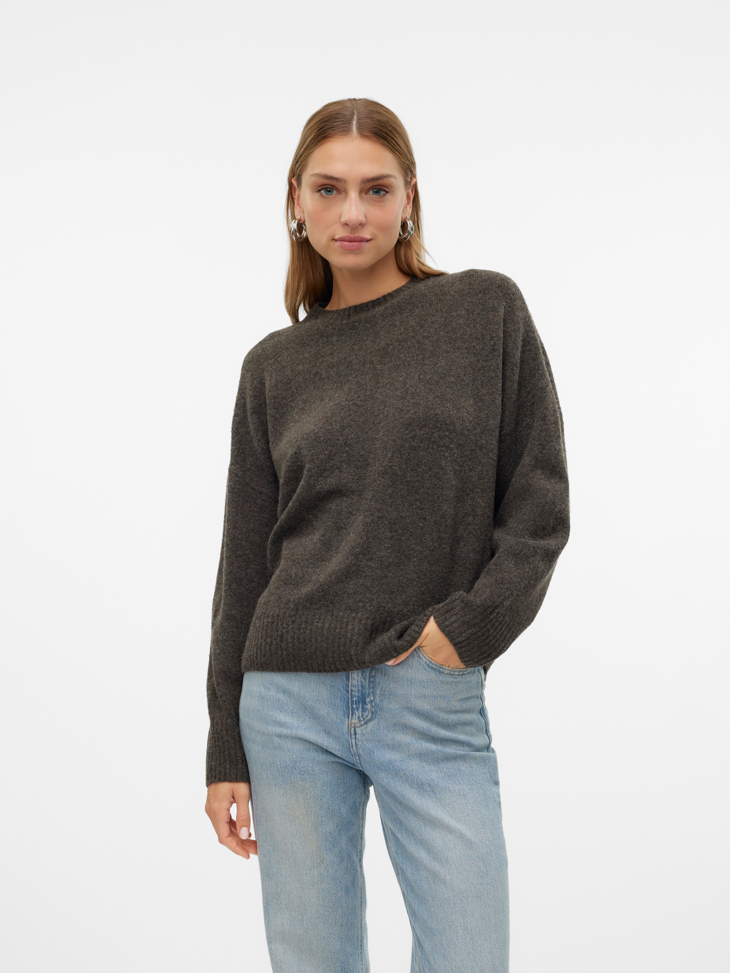 Vero Moda Strickpullover »VMBOOM LS O-NECK PULLOVER GA NOOS«