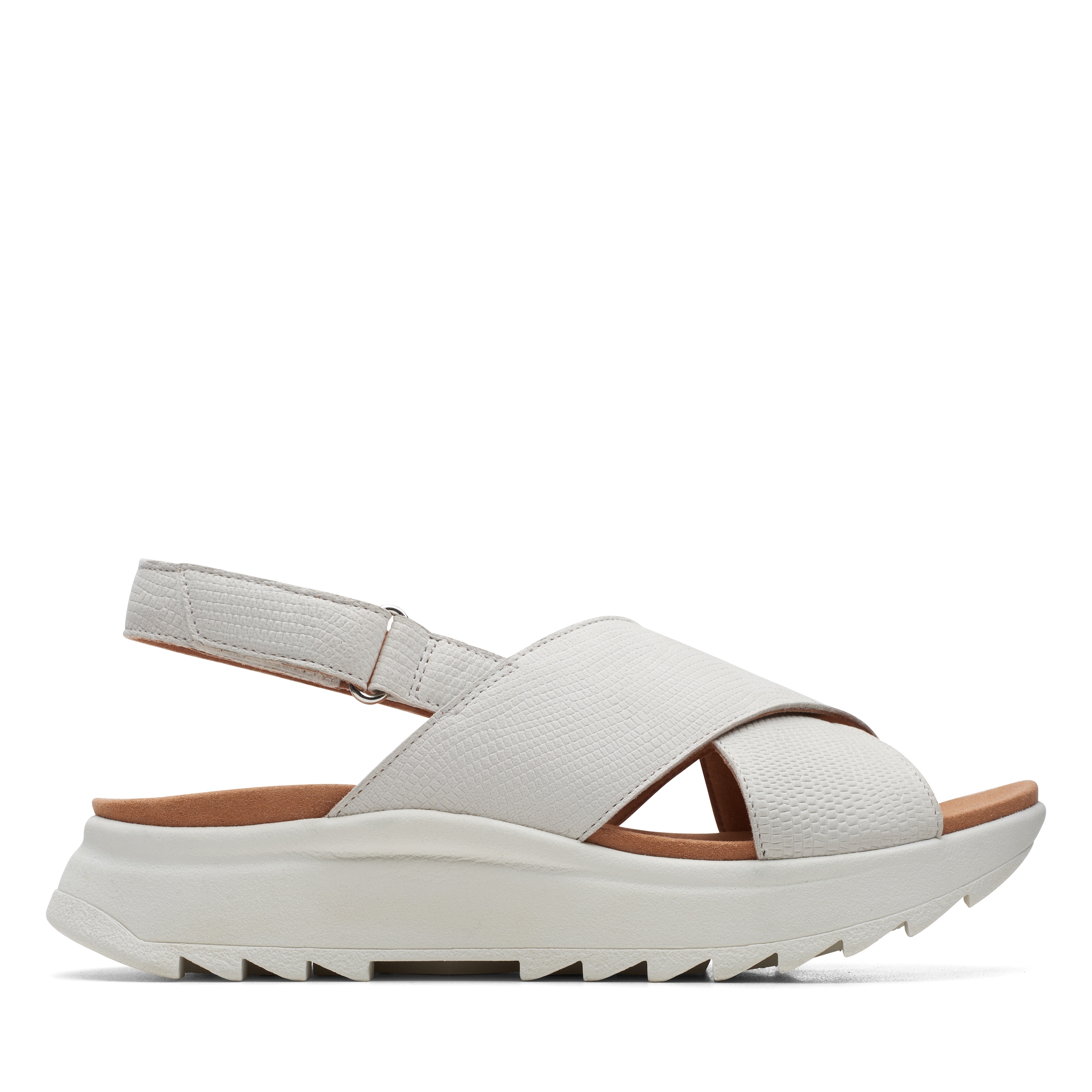 Clarks Sandale »DashLite Wish«, Plateausandale, Klettschuh mit modischer Kreuzbandage