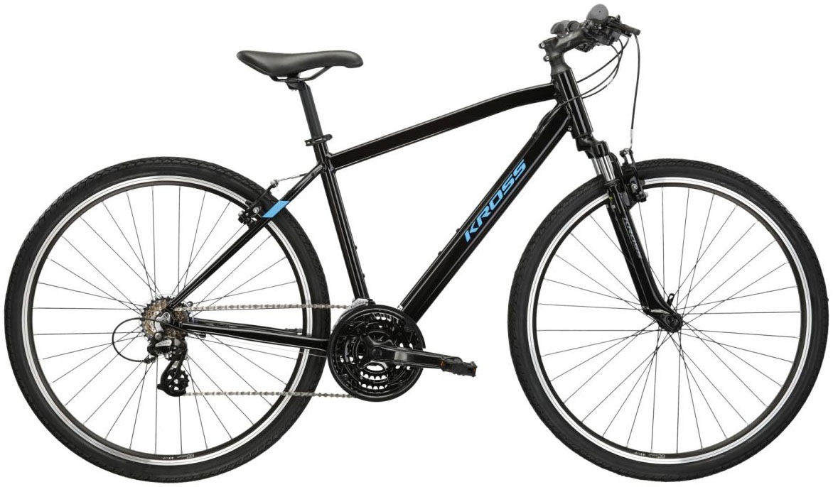 Kross Crossrad »KROSS Crossbike Evado 2.0 28" schwarz 21 Gänge« 21 Gang Shimano ALTUS M310 Schaltwerk Kettenschaltung in schwarz, Größe 28 Zoll...