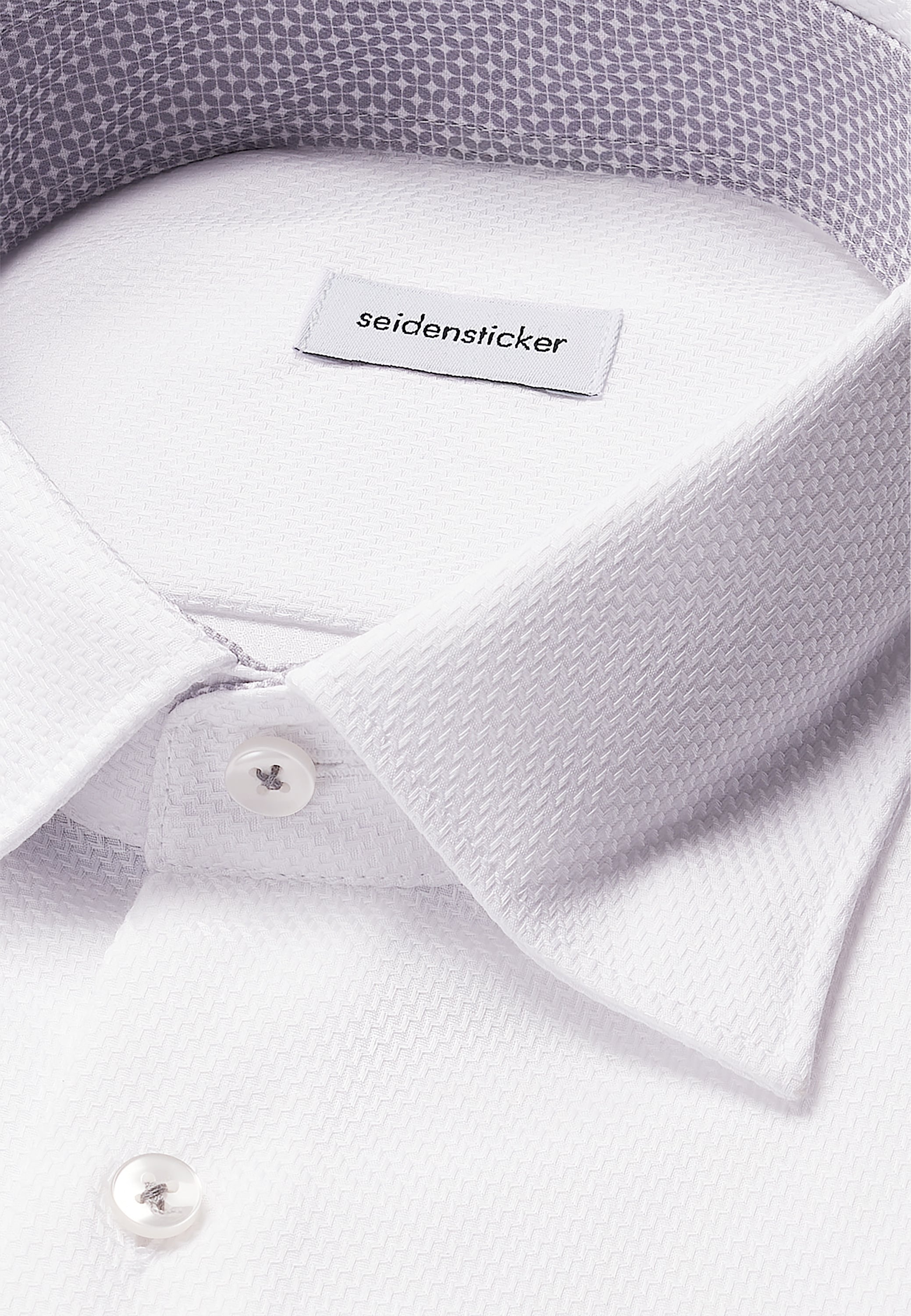 seidensticker Businesshemd »Schwarze Rose« Regular 1/1 Covered-Button-Down-Kragen Struktur