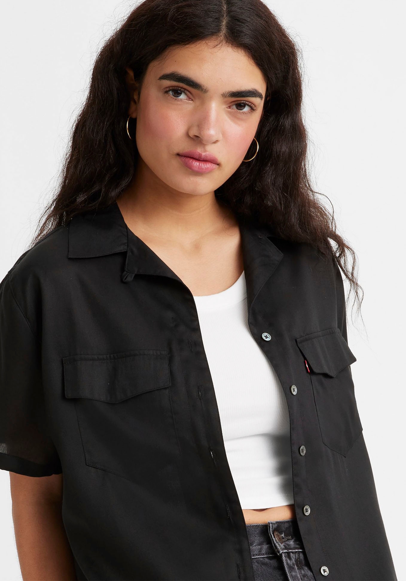 Levi's® Shirtbluse »EMBER SS BOWLING SHIRT«, glänzender Satin