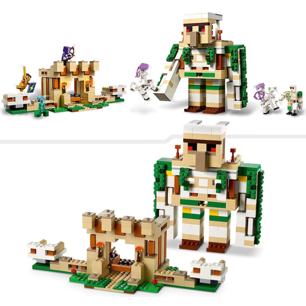 LEGO® Konstruktionsspielsteine »Die Eisengolem-Festung (21250), LEGO® Minecraft«, (868 St.), Made in Europe