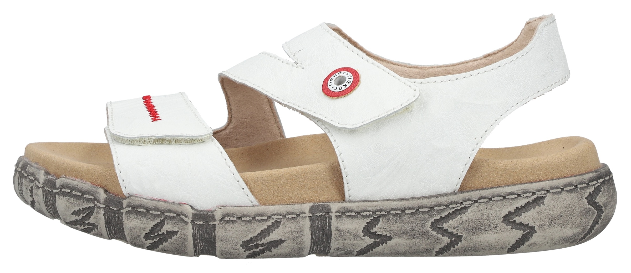 Rieker Sandale  Sommerschuh, Klettsandale mit Ziernaht