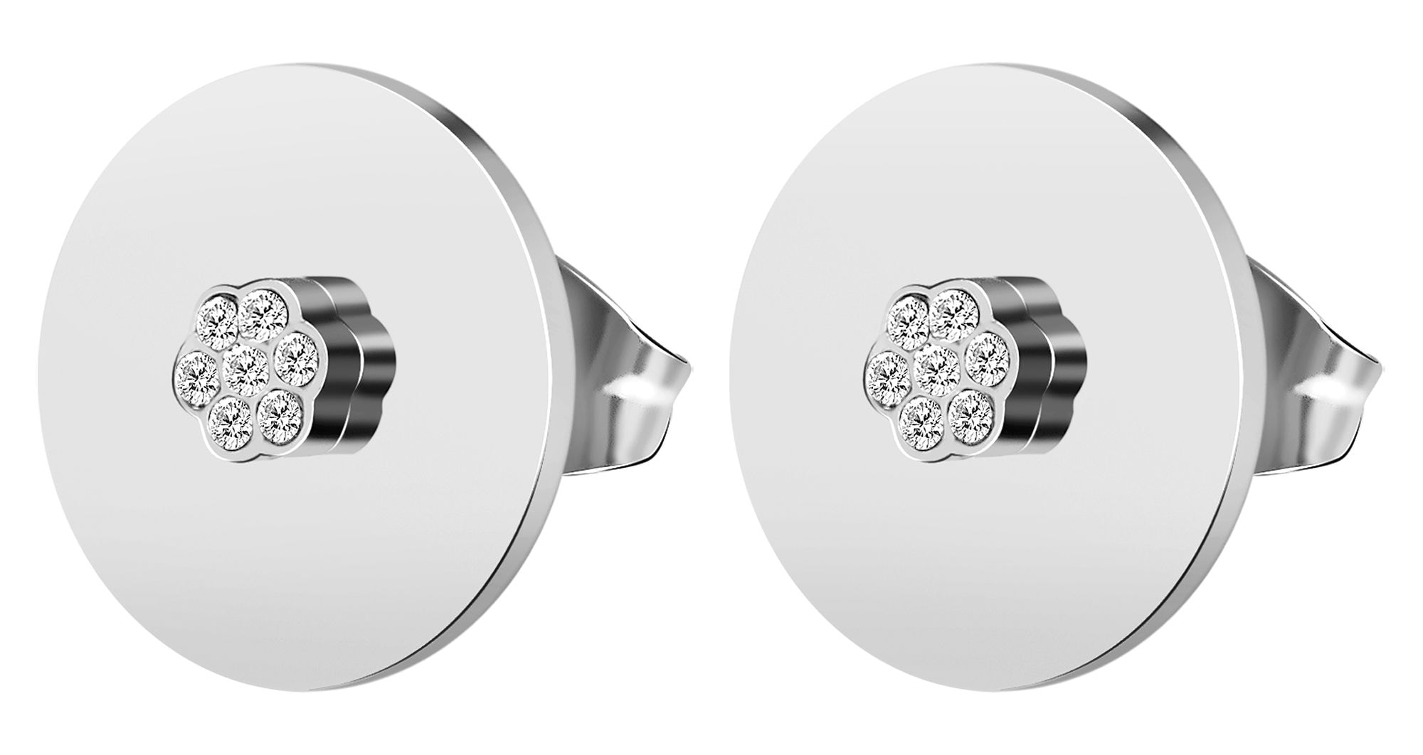 Adelia´s Paar Ohrstecker »Damen Ohrringe ¿ Ohrstecker aus Edelstahl mit Strass Steinchen«