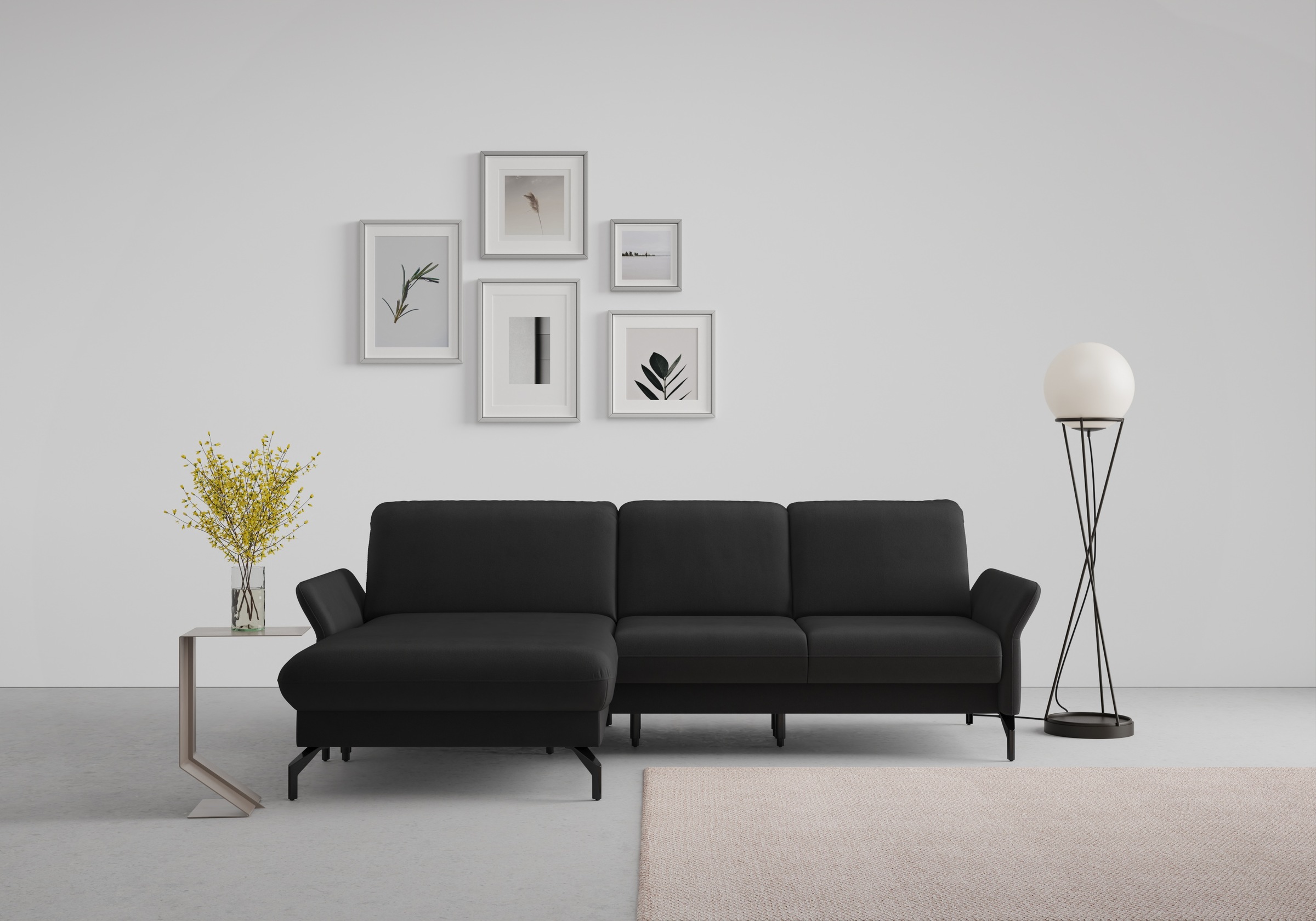 sit&more Ecksofa »Fashion L-Form«, wahlweise mit Kopfteilverstellung und Vorziehsitz, motorisch