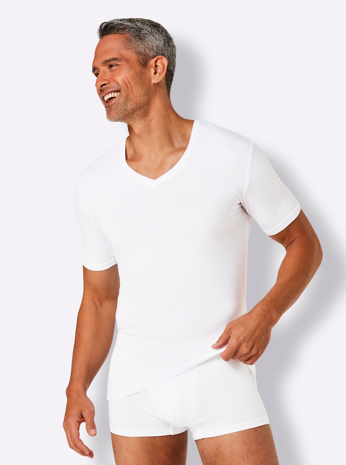 HerrenUnterhemd1Stk.tlg. in weiß, Größe 7